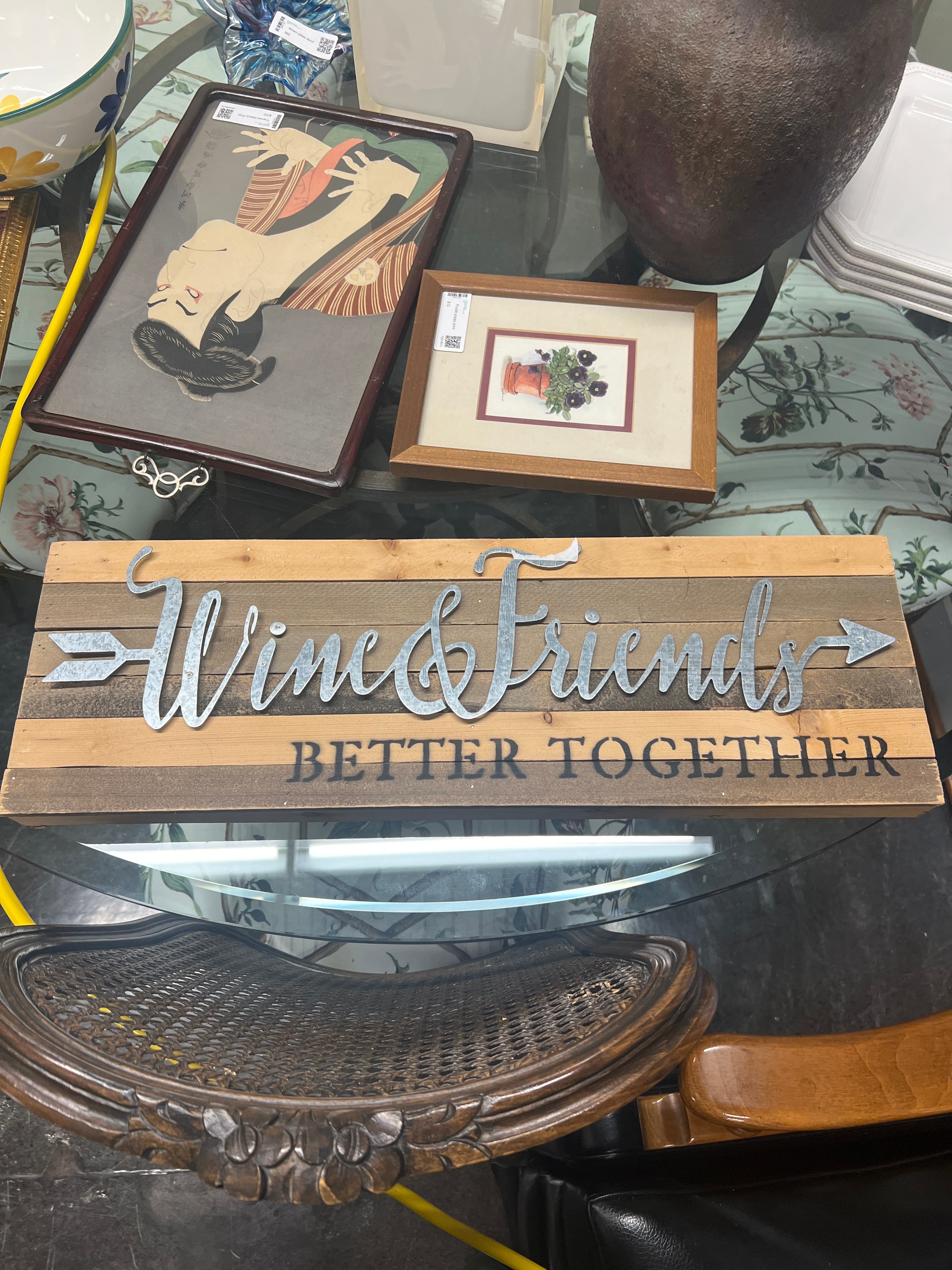 Wine and Friends Sign