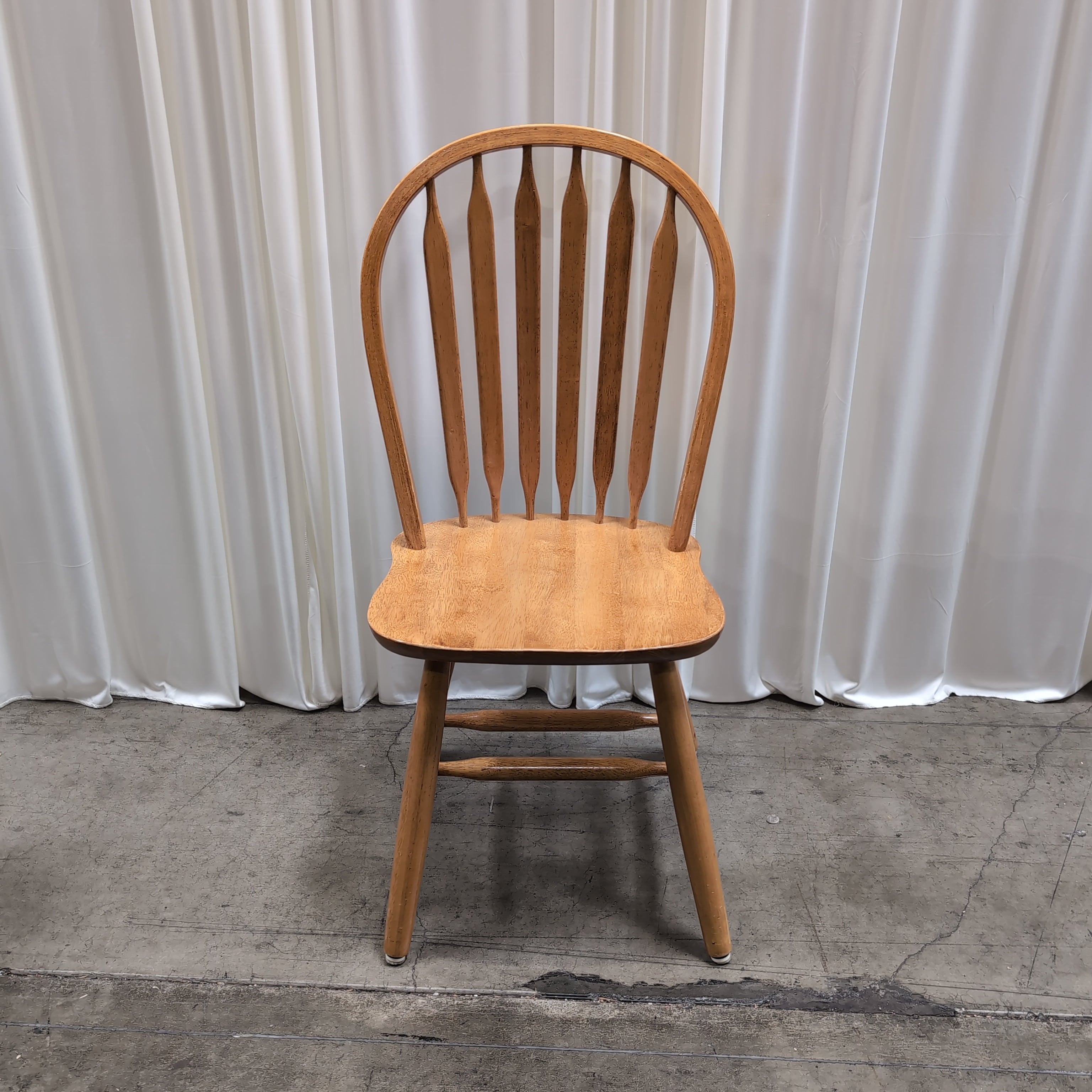 Natural Wood Spindle Back Dining Chair