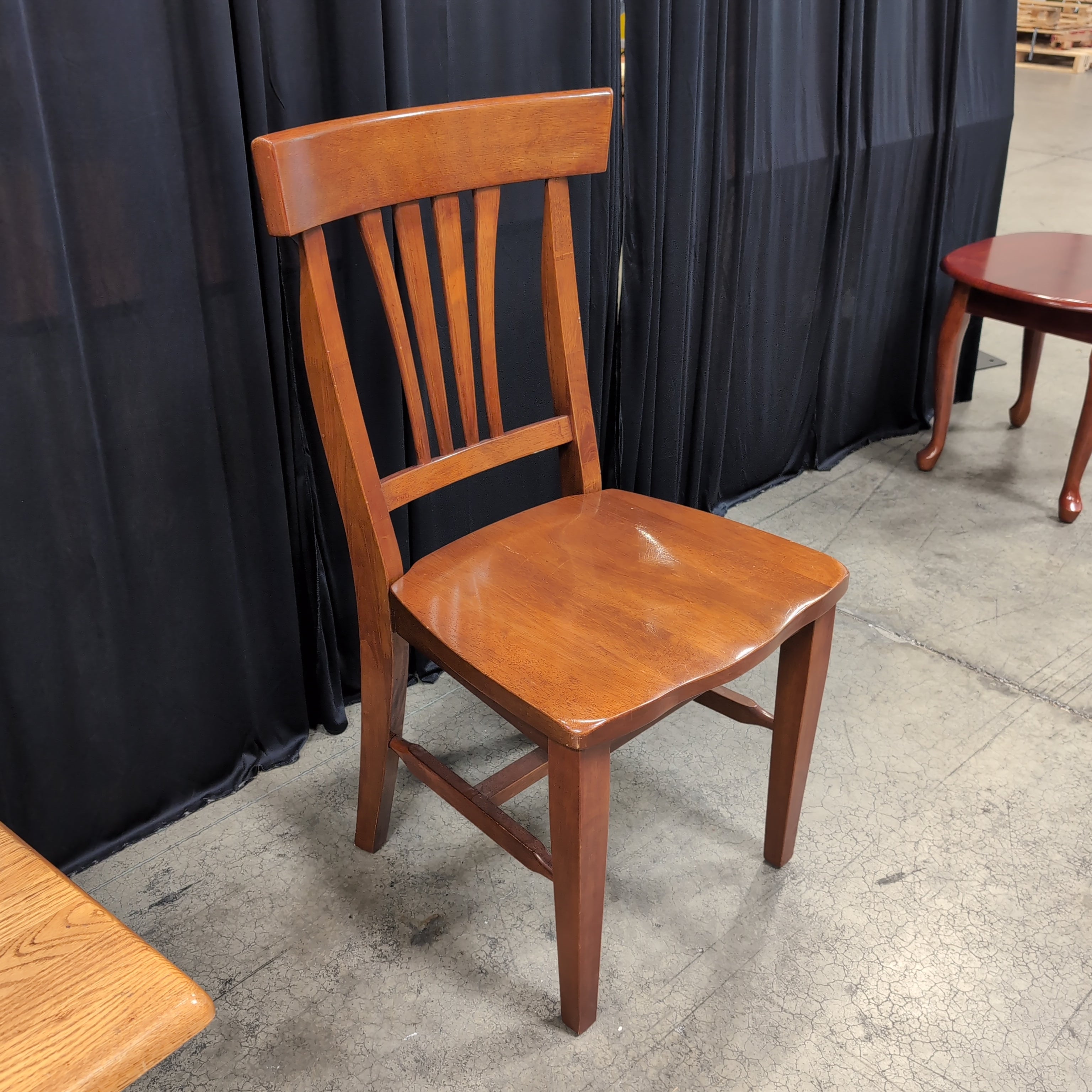 Reddish-Brown Mission Style Slat Back Dining Chair