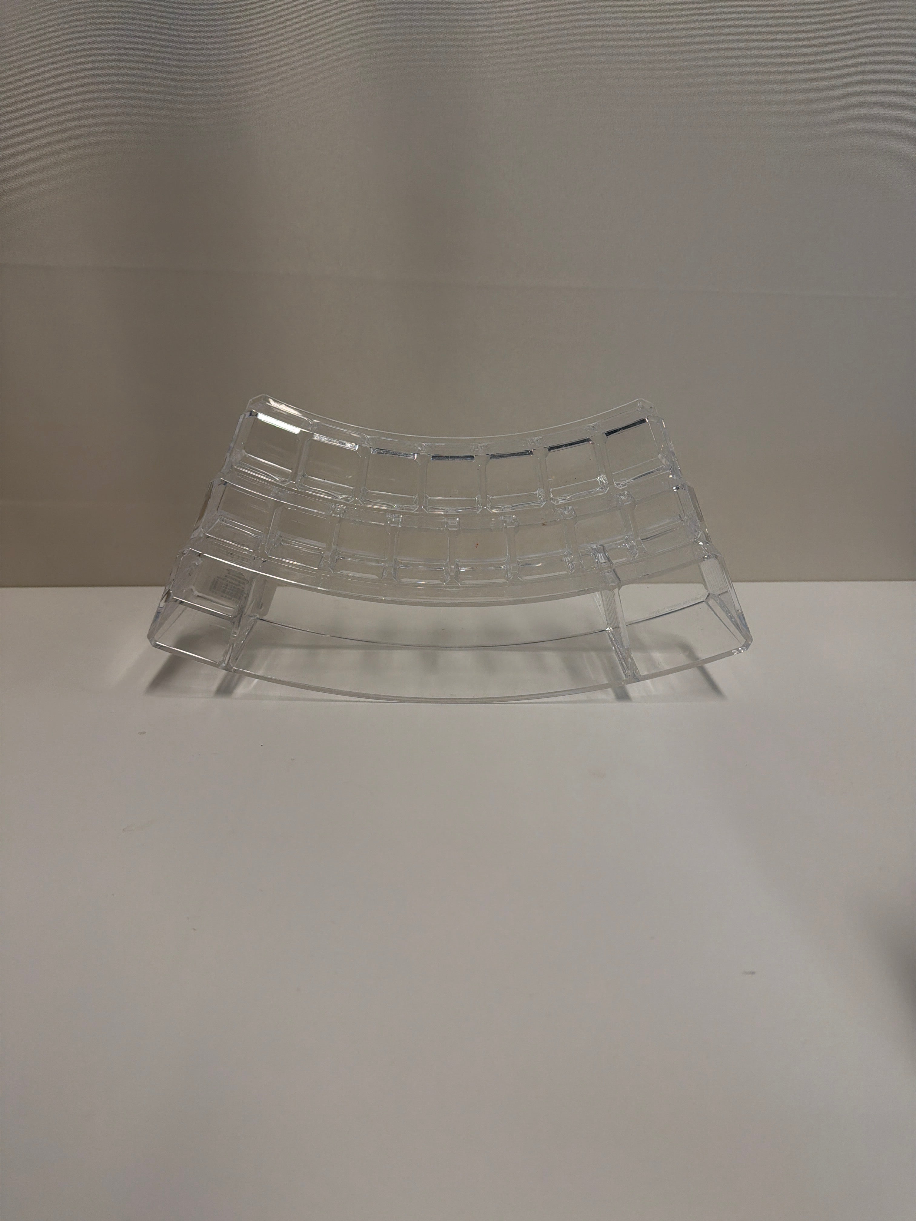 Clear Acrylic Curved Multi-Compartment Organizer Tray