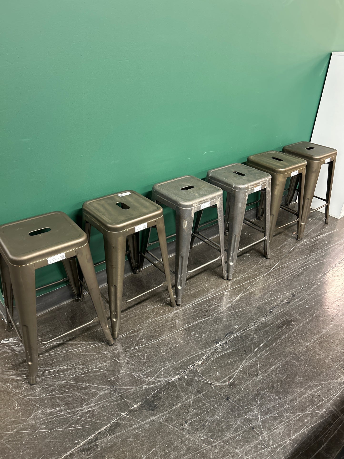 Grey Metal Stools