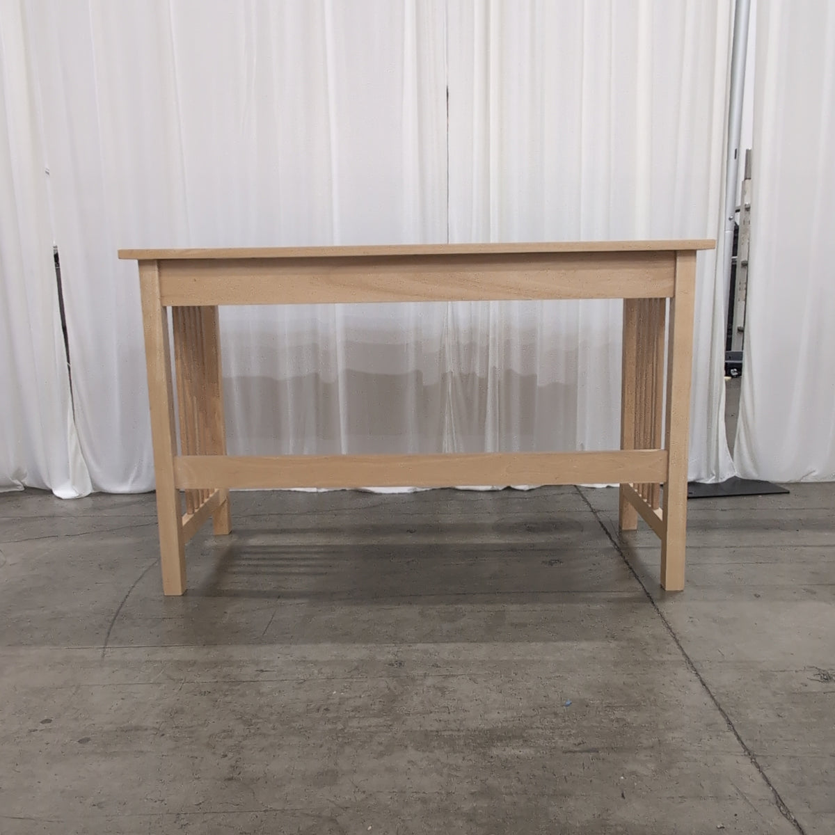 Blonde Wood Mission Style Desk with Keyboard Tray