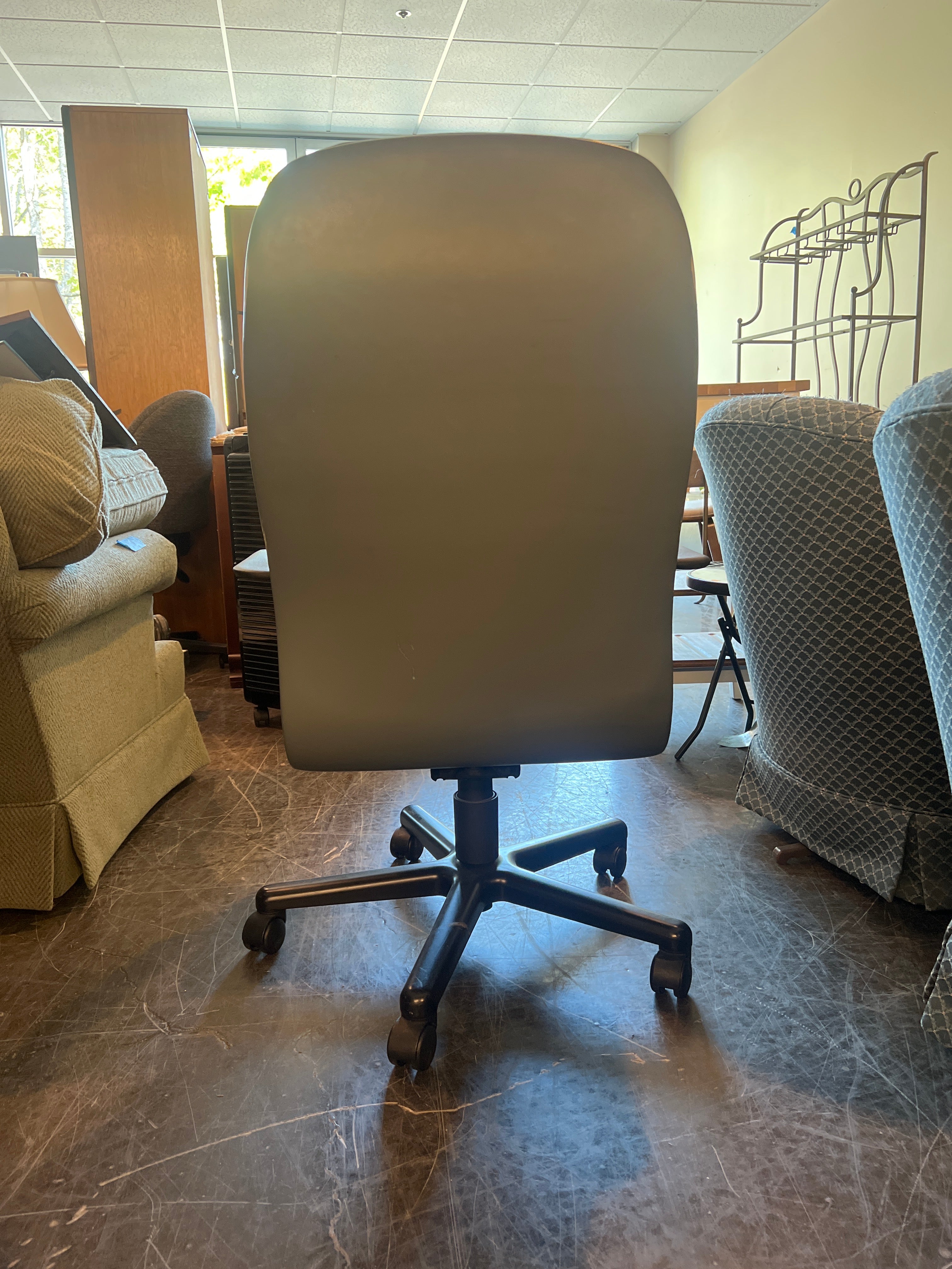 Blue Executive Office Chair with Black Arms