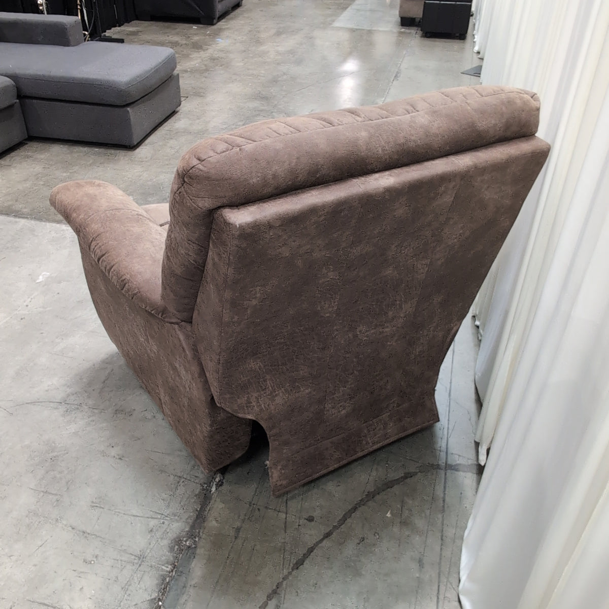Plush Brown Microfiber Recliner with Power Recline