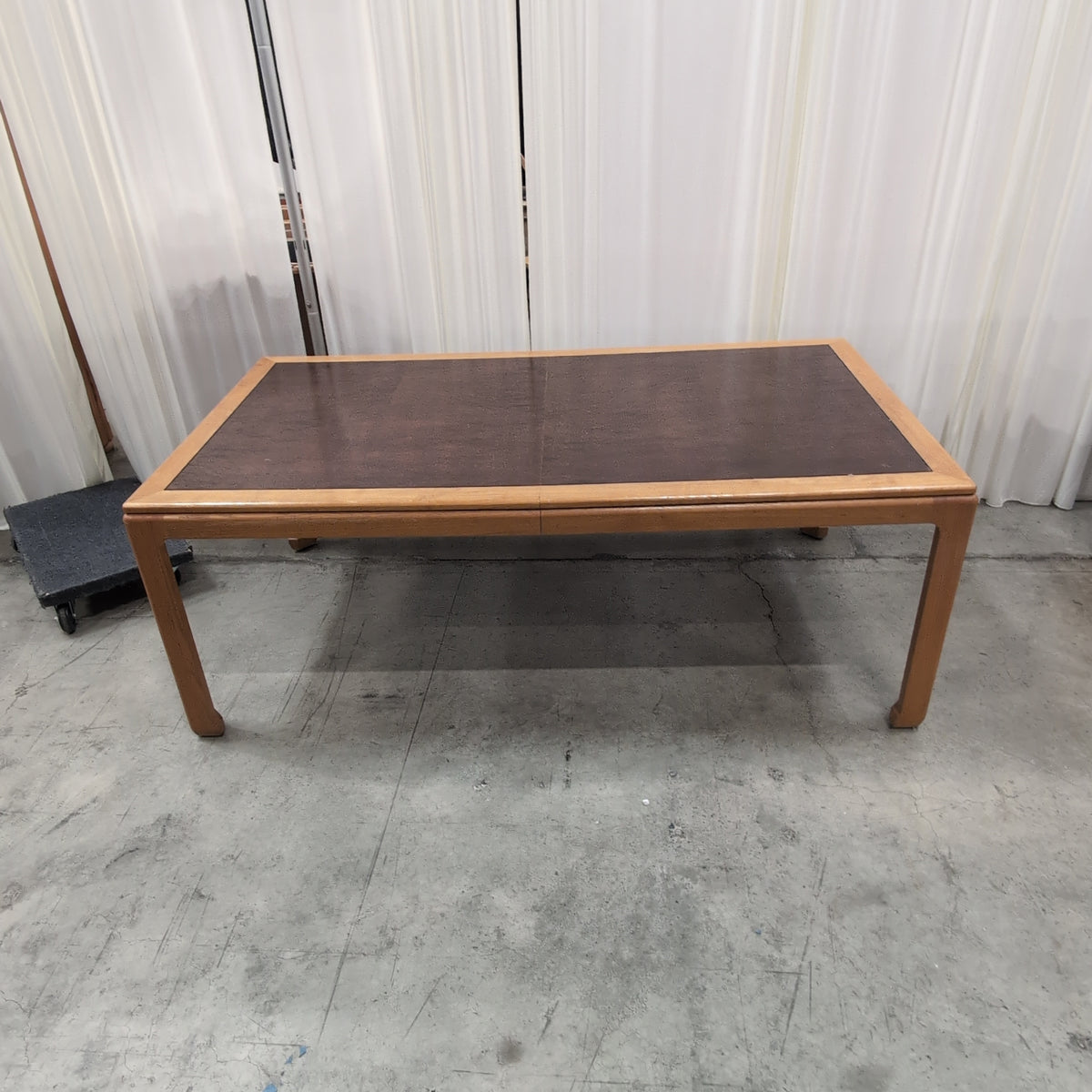 Rectangular Wood Coffee Table with Dark Top
