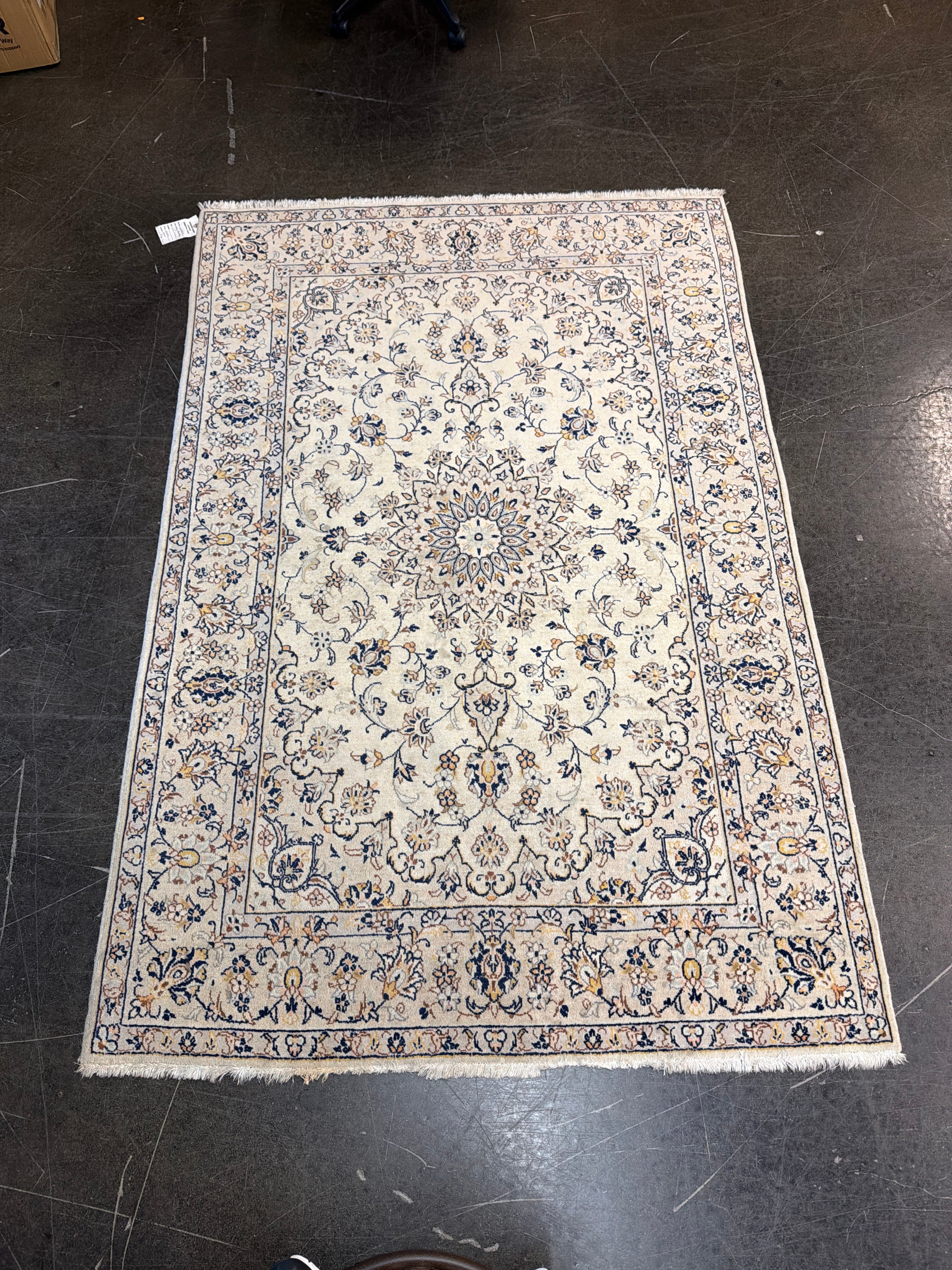 Genuine Hand-Knotted Kashan-Style Persian Area Rug | 5' x 7', Arman Rugs, Iran