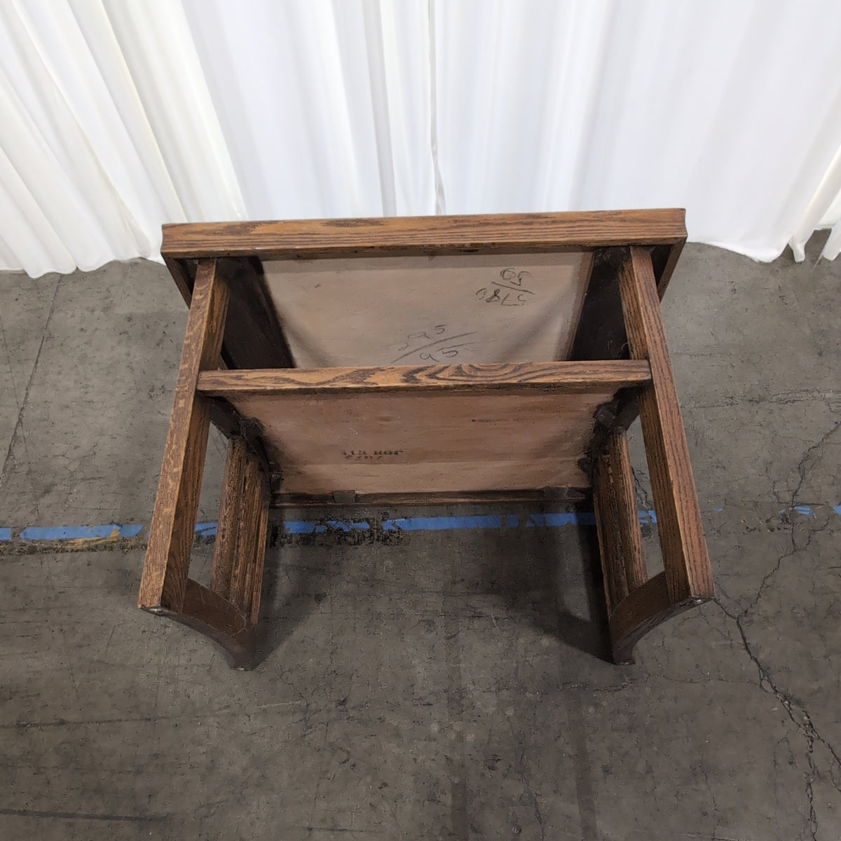 Dark Brown Wood End Table with Lower Shelf