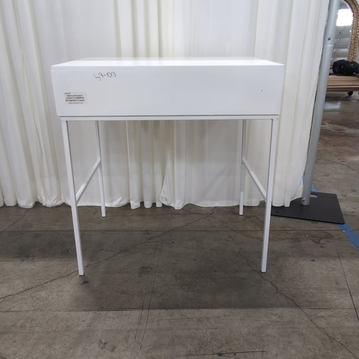 White Two-Drawer Home Office Desk