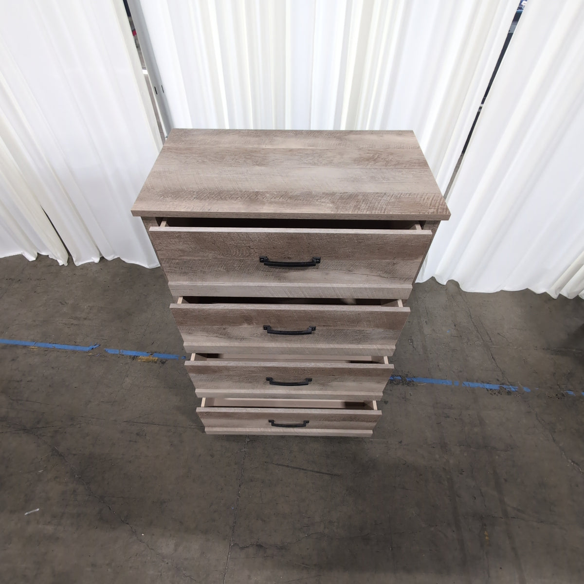 Sauder Rustic Weathered Wood Four-Drawer Dresser