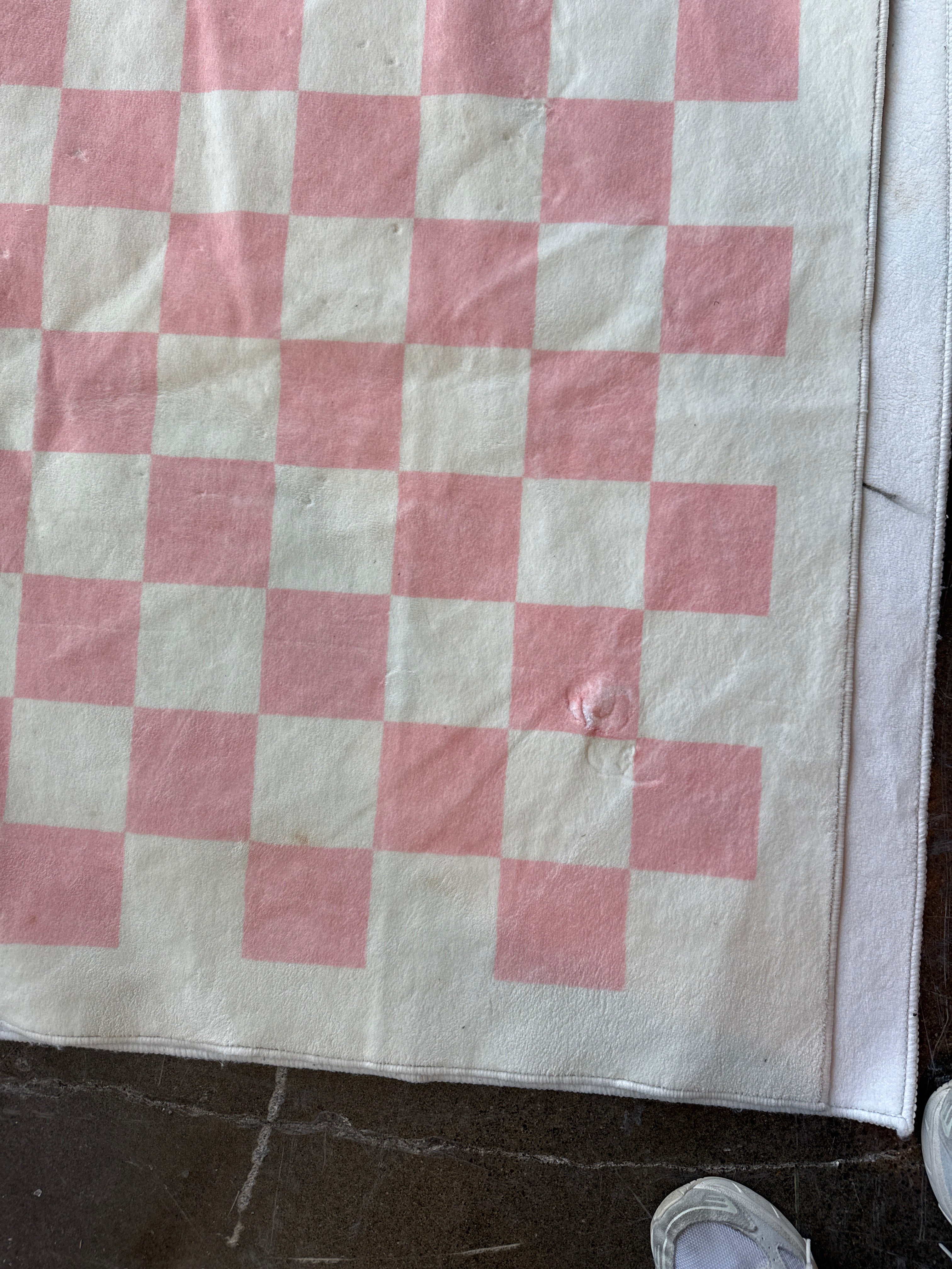 Pink Checkered Rug