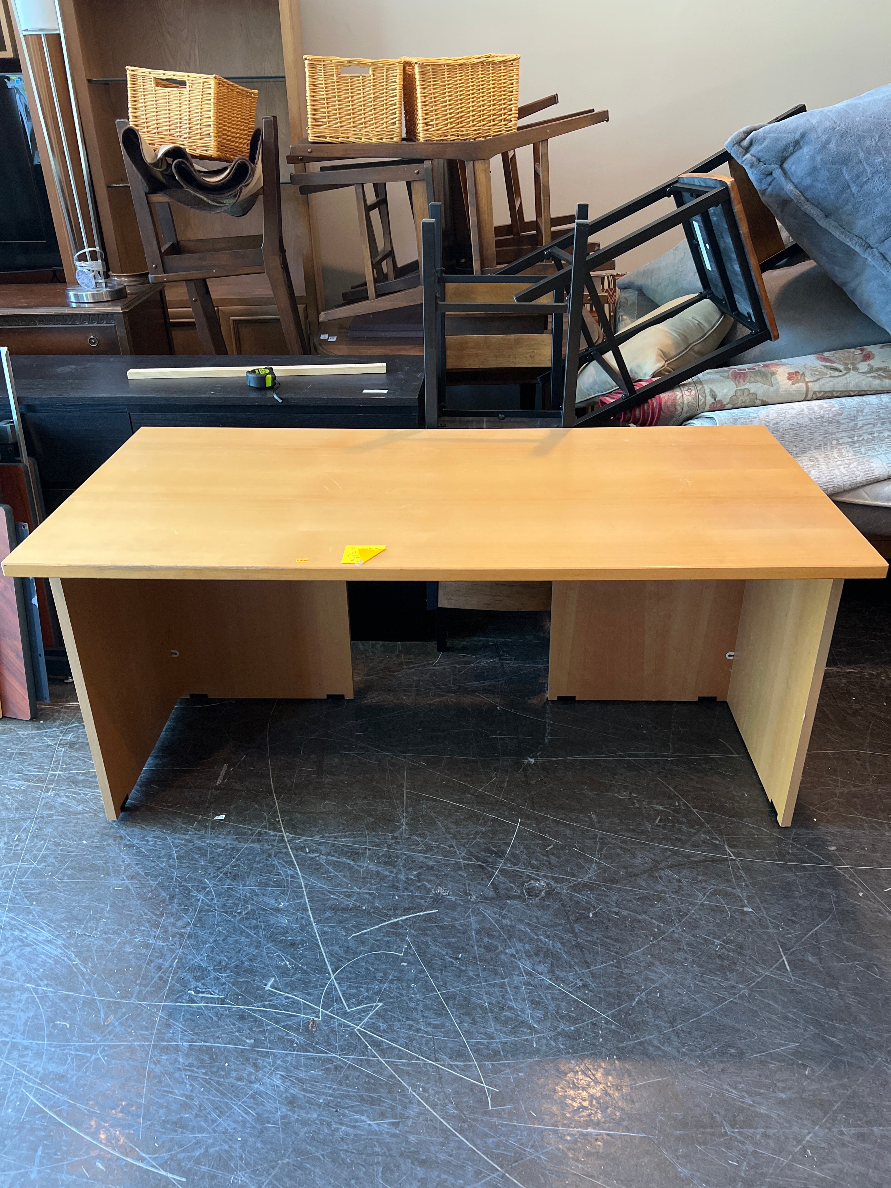 Large Light Wood Office Desk