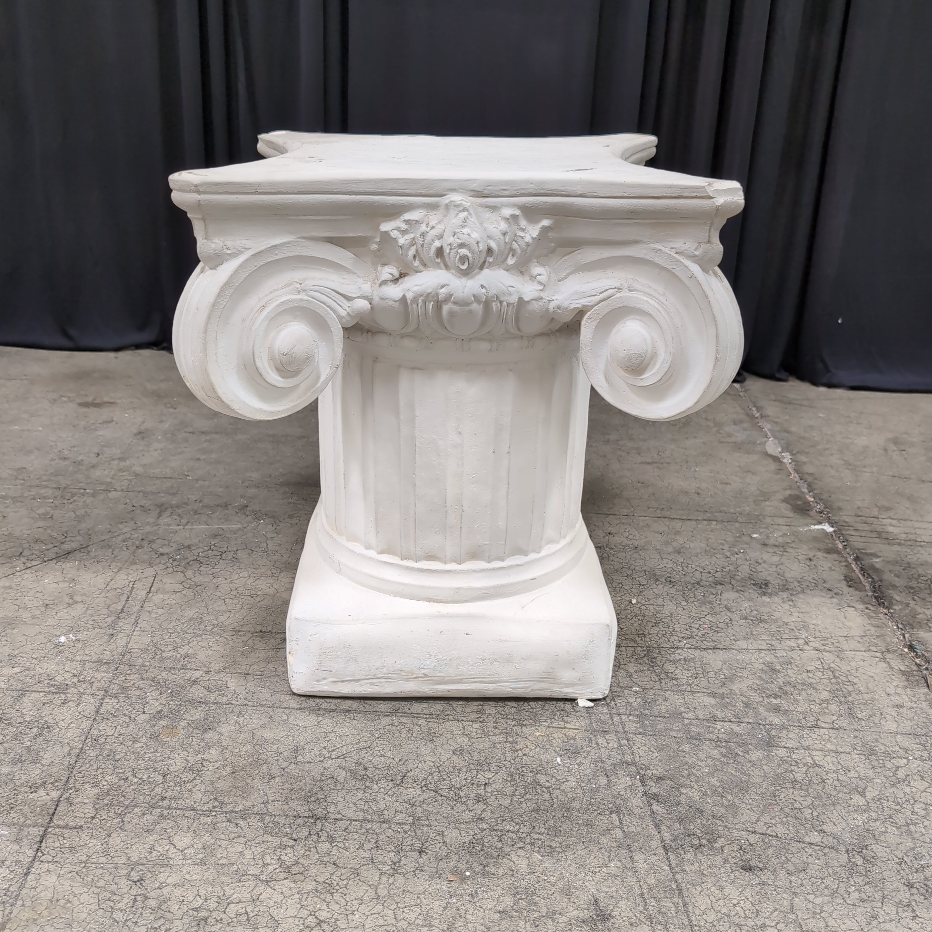 Classical White Decorative Column with Volutes