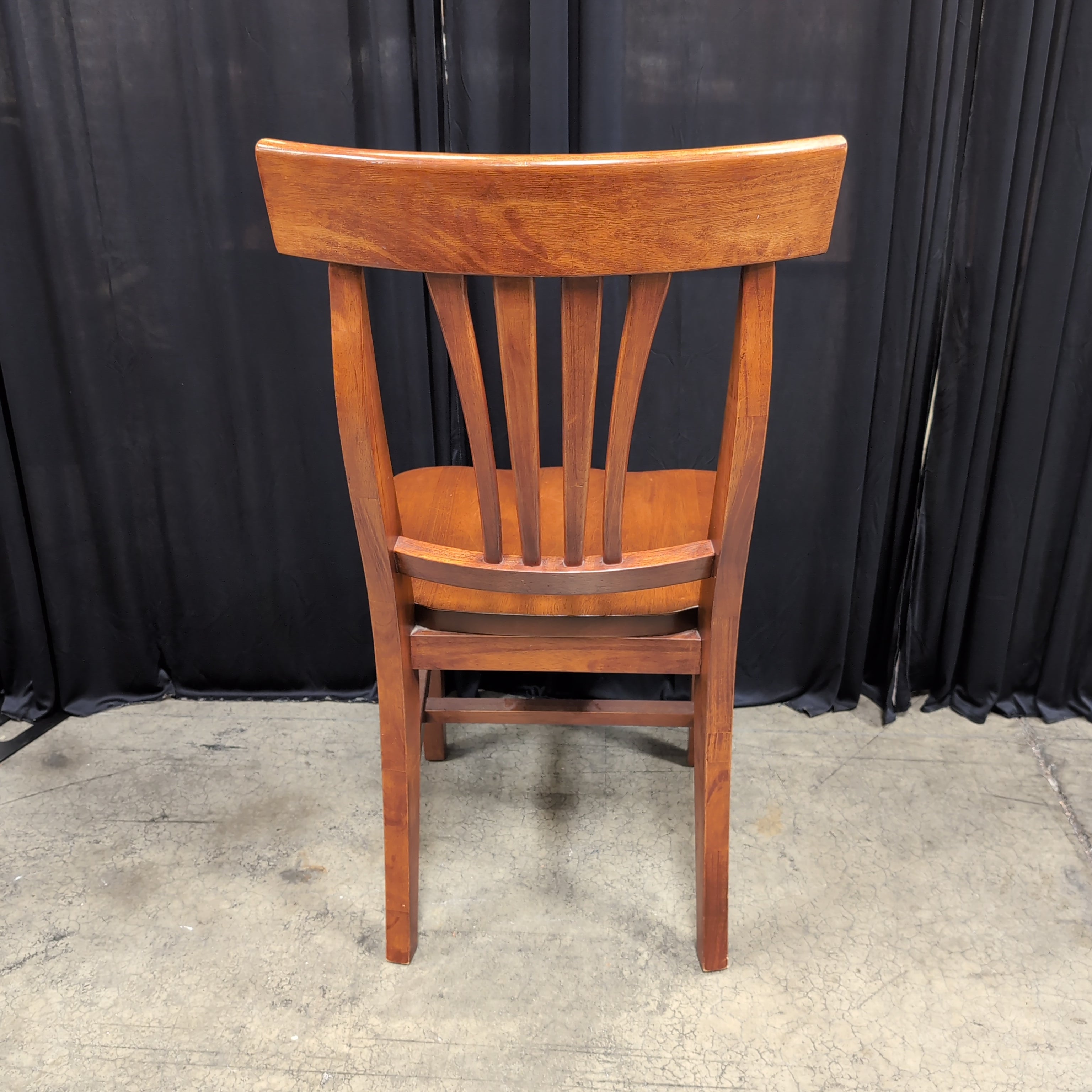 Reddish-Brown Mission Style Slat Back Dining Chair