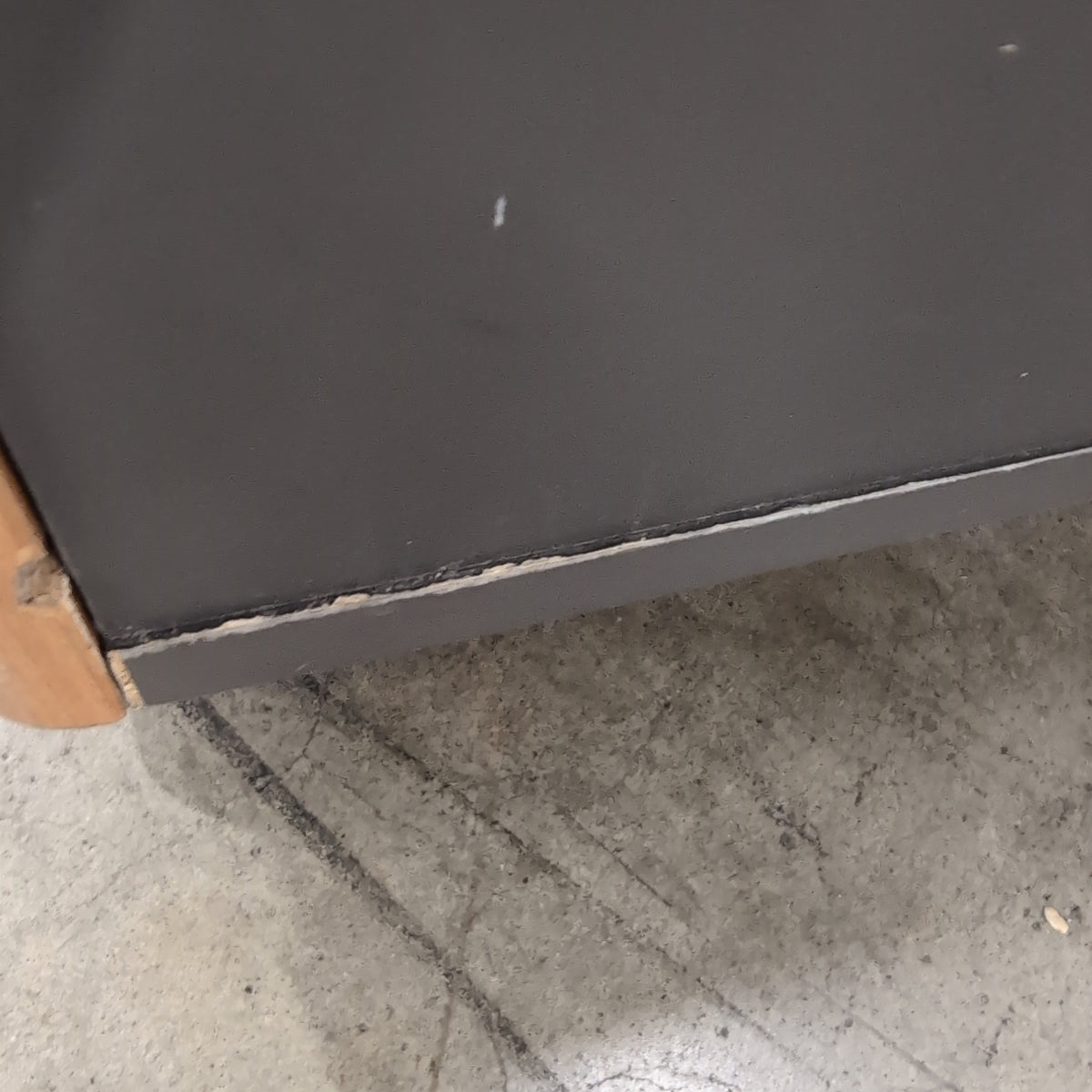 Three-Drawer Wood-Look Filing Cabinet with Gray Top