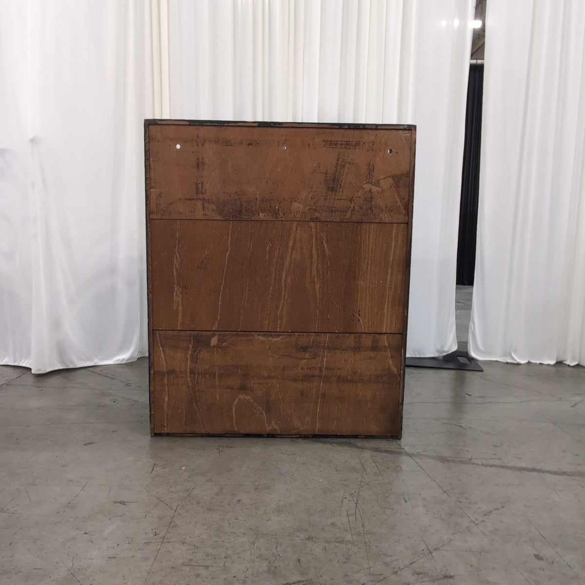 Dark Brown Three-Shelf Bookcase in Wood Tone