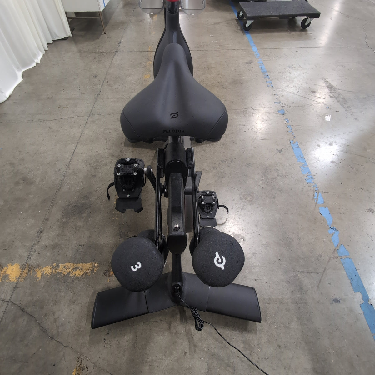 Peloton Black Exercise Bike with Integrated Screen