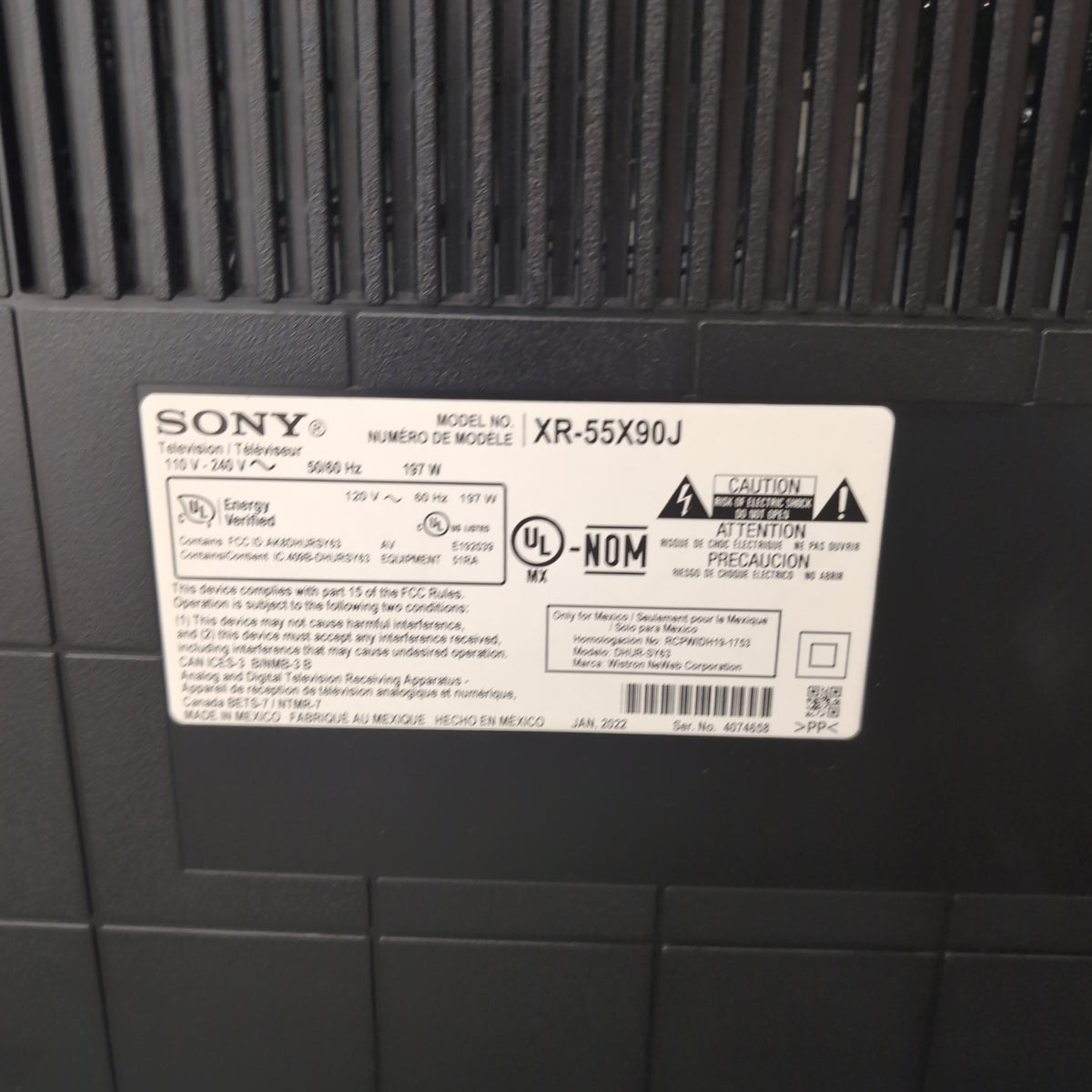 Modern Black Sony TV with Remote