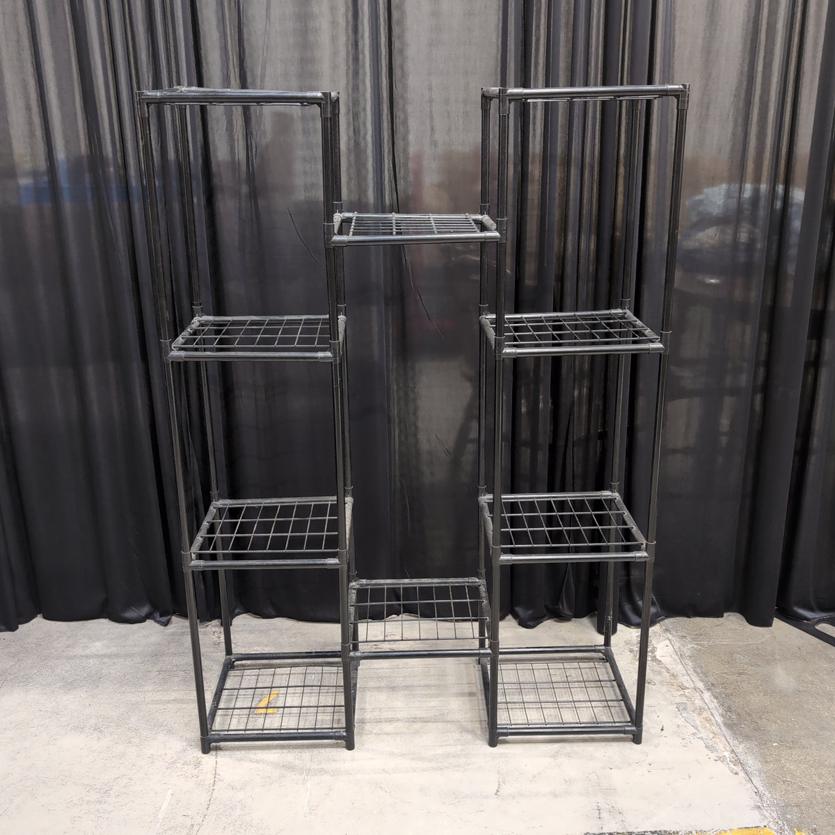 Quictent Black Metal Tiered Plant Stand