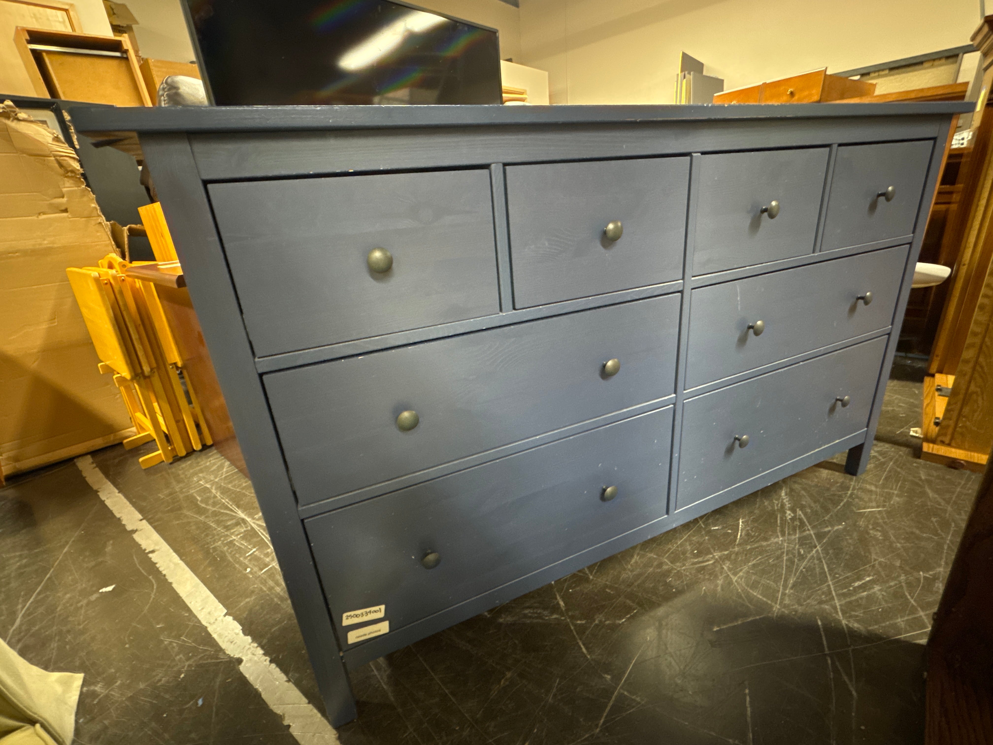 IKEA Hemnes Navy Blue Eight-Drawer Dresser
