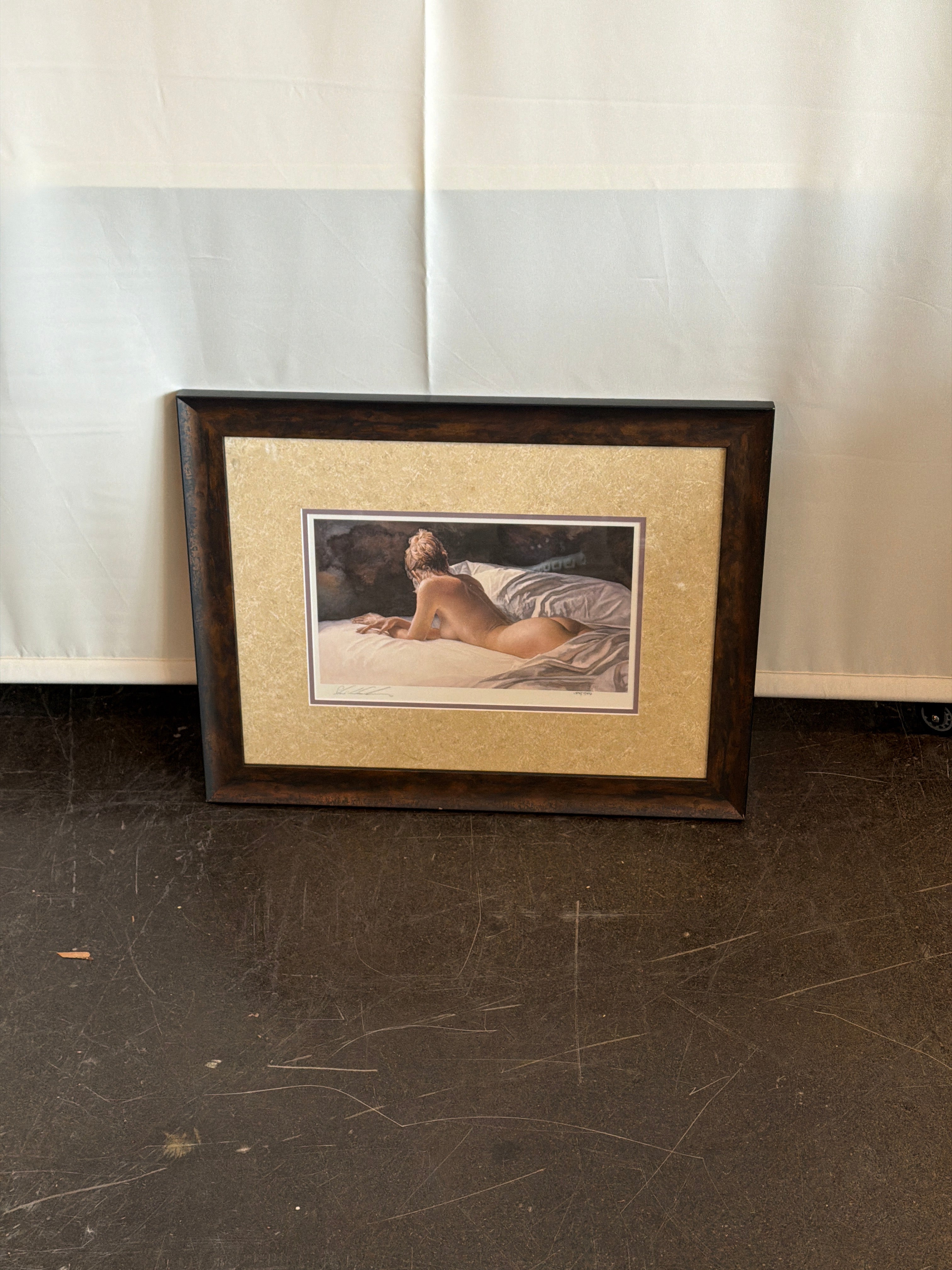 Steve Hanks Figurative Art Print in Distressed Wood Frame 155/550