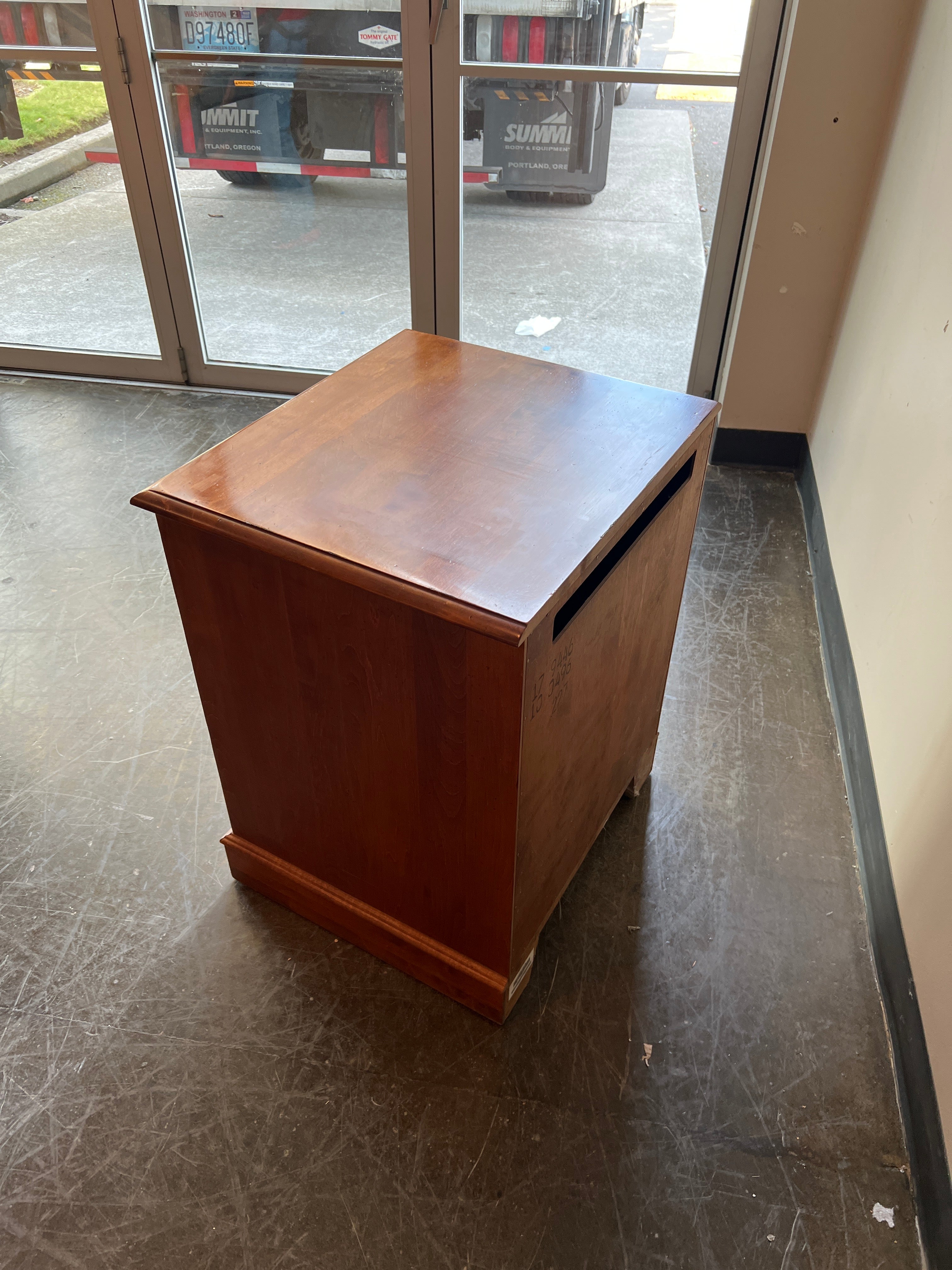 Ethan Allen Rich Brown Hardwood Office Cabinet