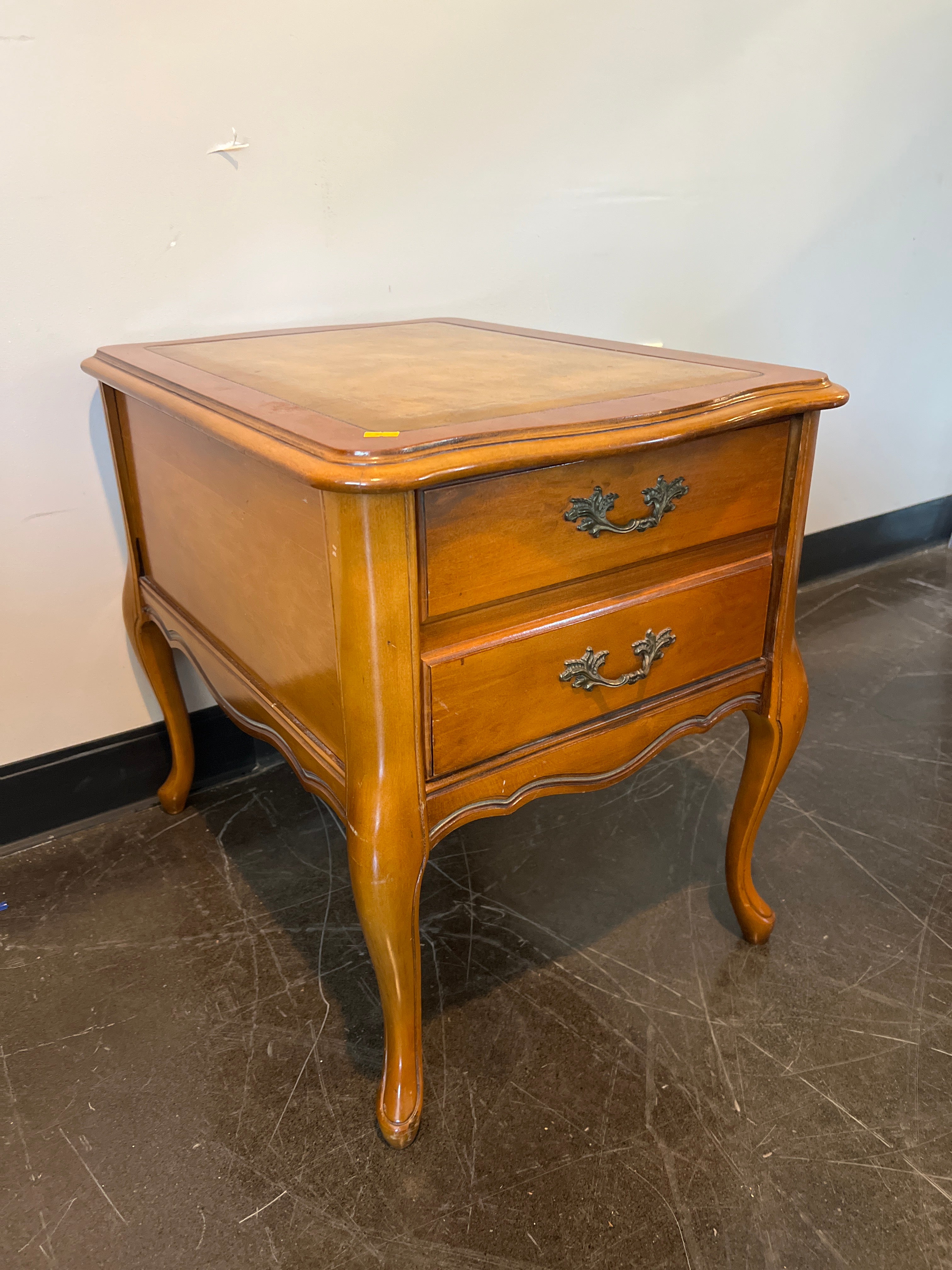 French Provincial Two-Drawer Side Table