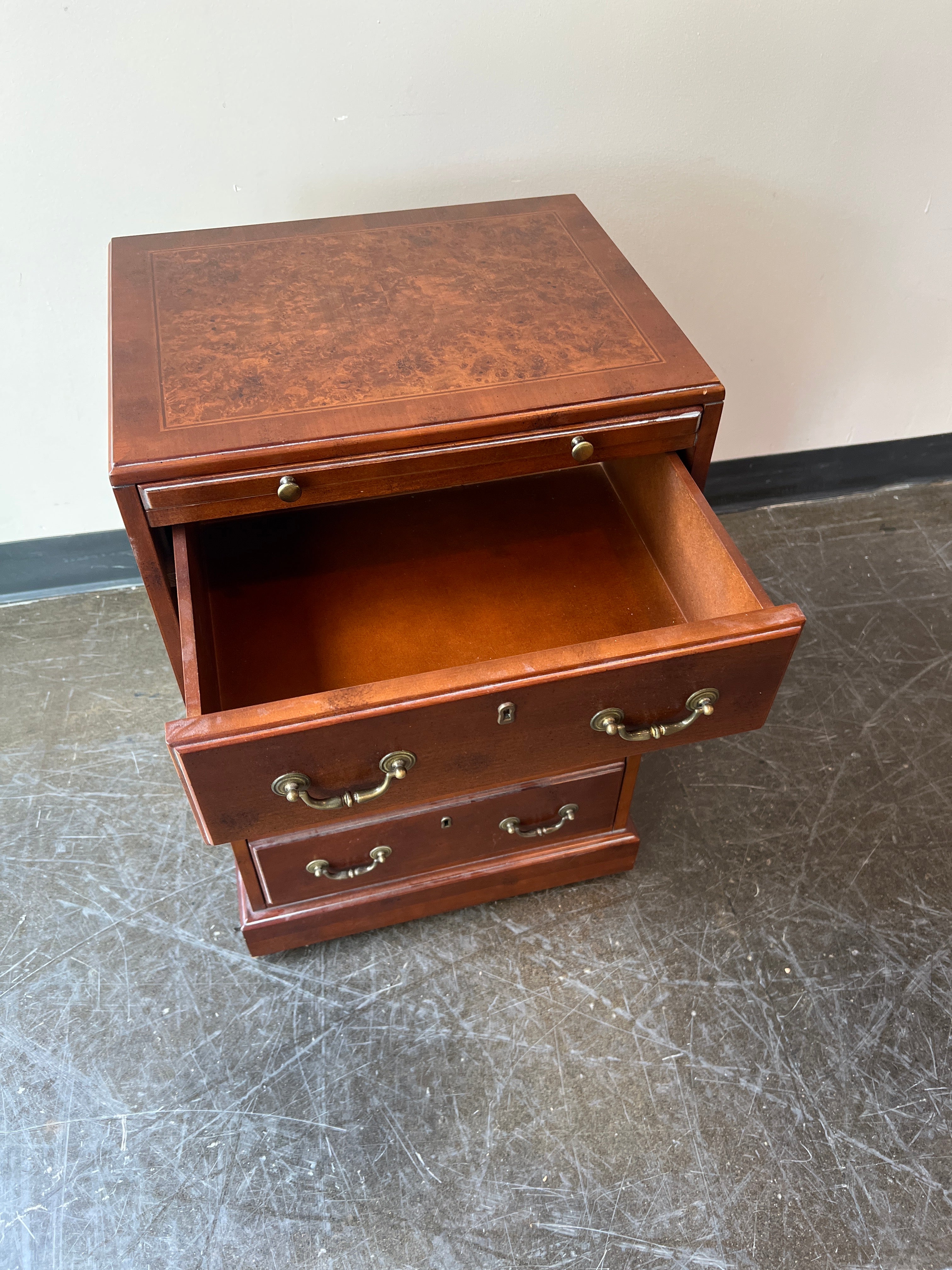 Four-Drawer Hardwood Chest on Wheels