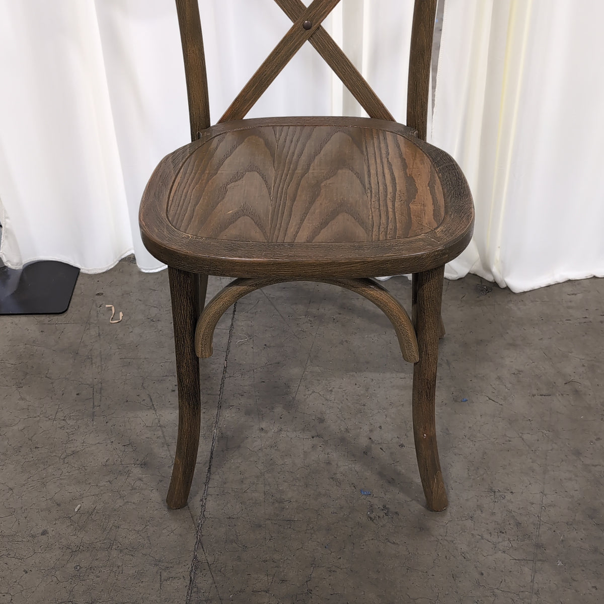 Light Brown Wood Cross-Back Dining Chair