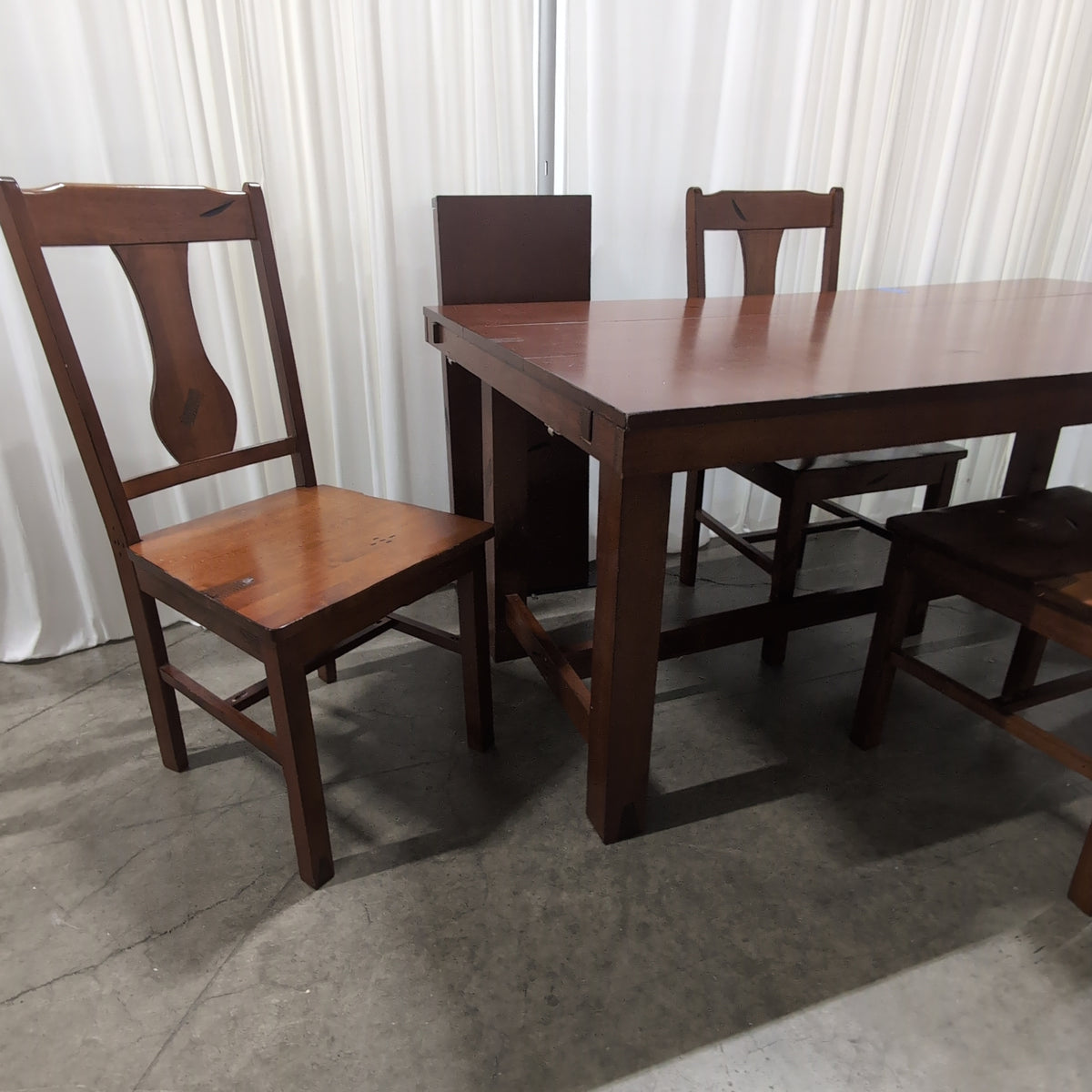 Traditional Brown Wood Dining Table