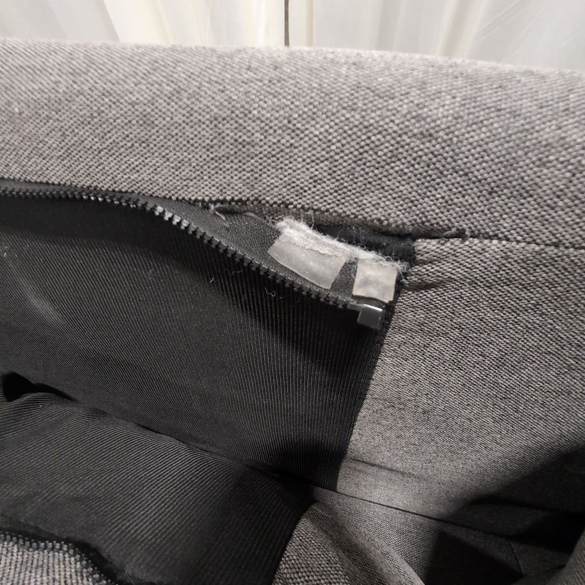 Lifestyle Solutions-Modern Grey Fabric Couch with Tufted Seating