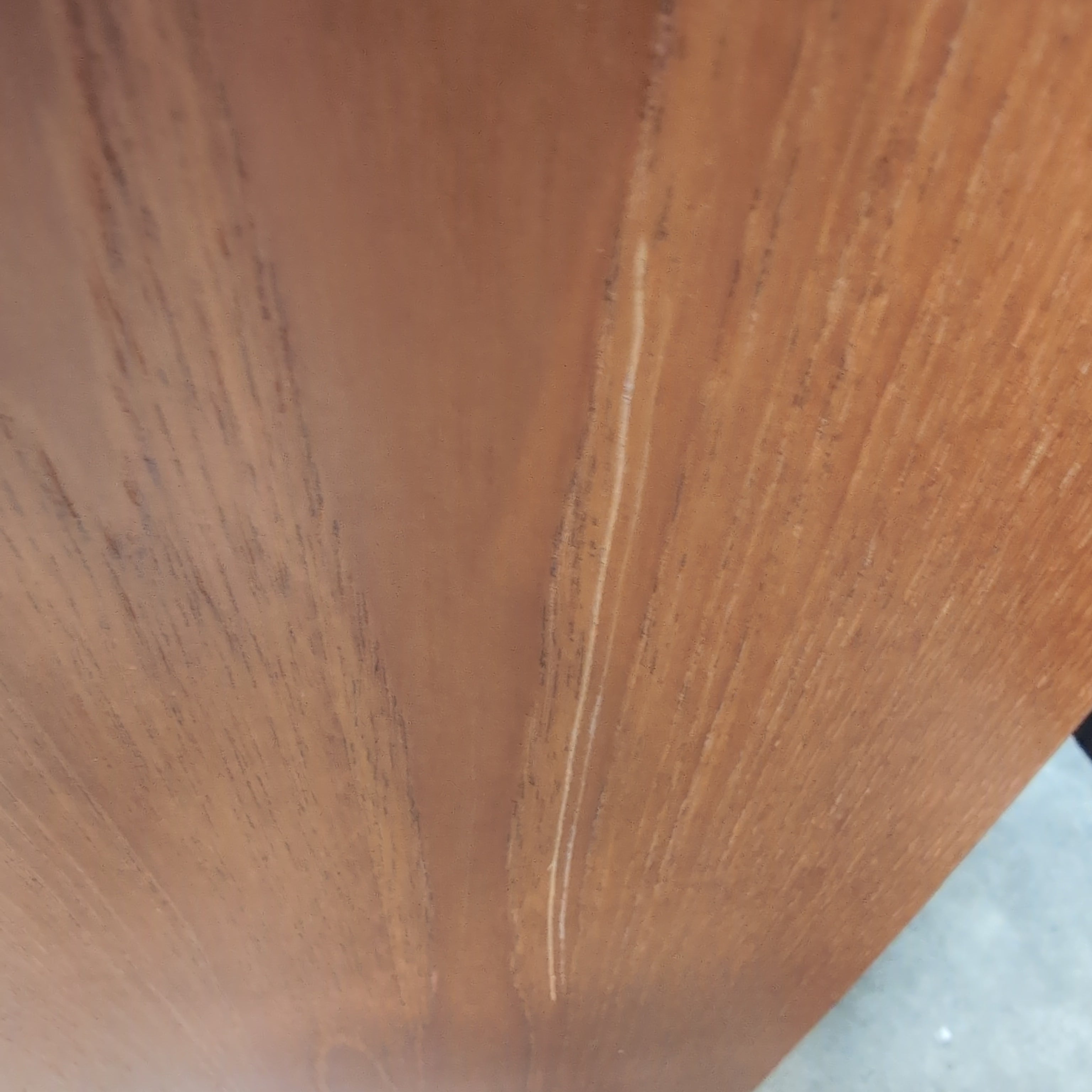 Warm Toned Mid-Century Modern Three-Shelf Bookcase