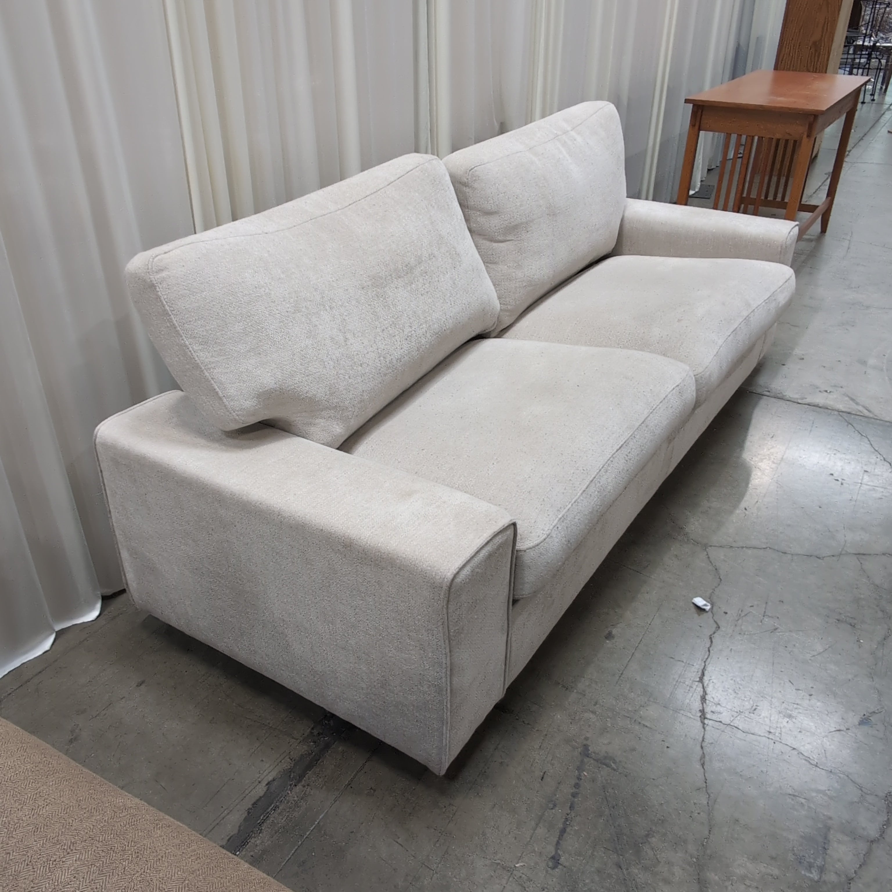 Light Beige Fabric Living Room Couch