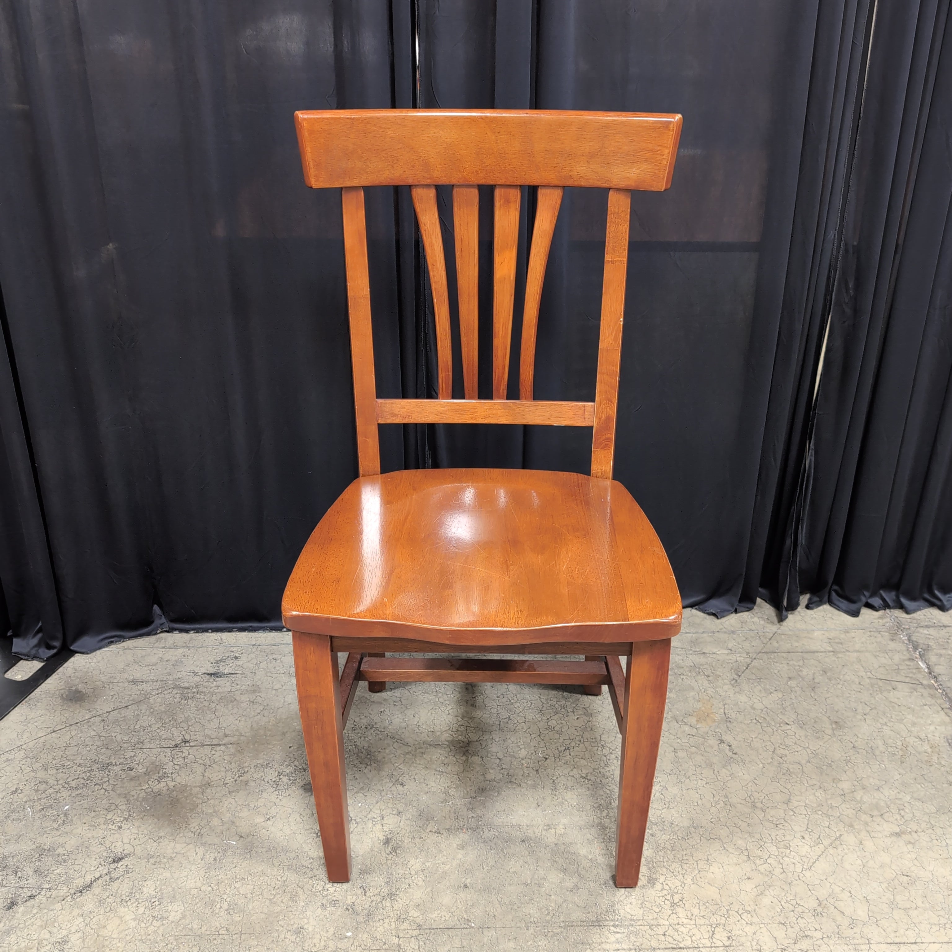 Reddish-Brown Mission Style Slat Back Dining Chair
