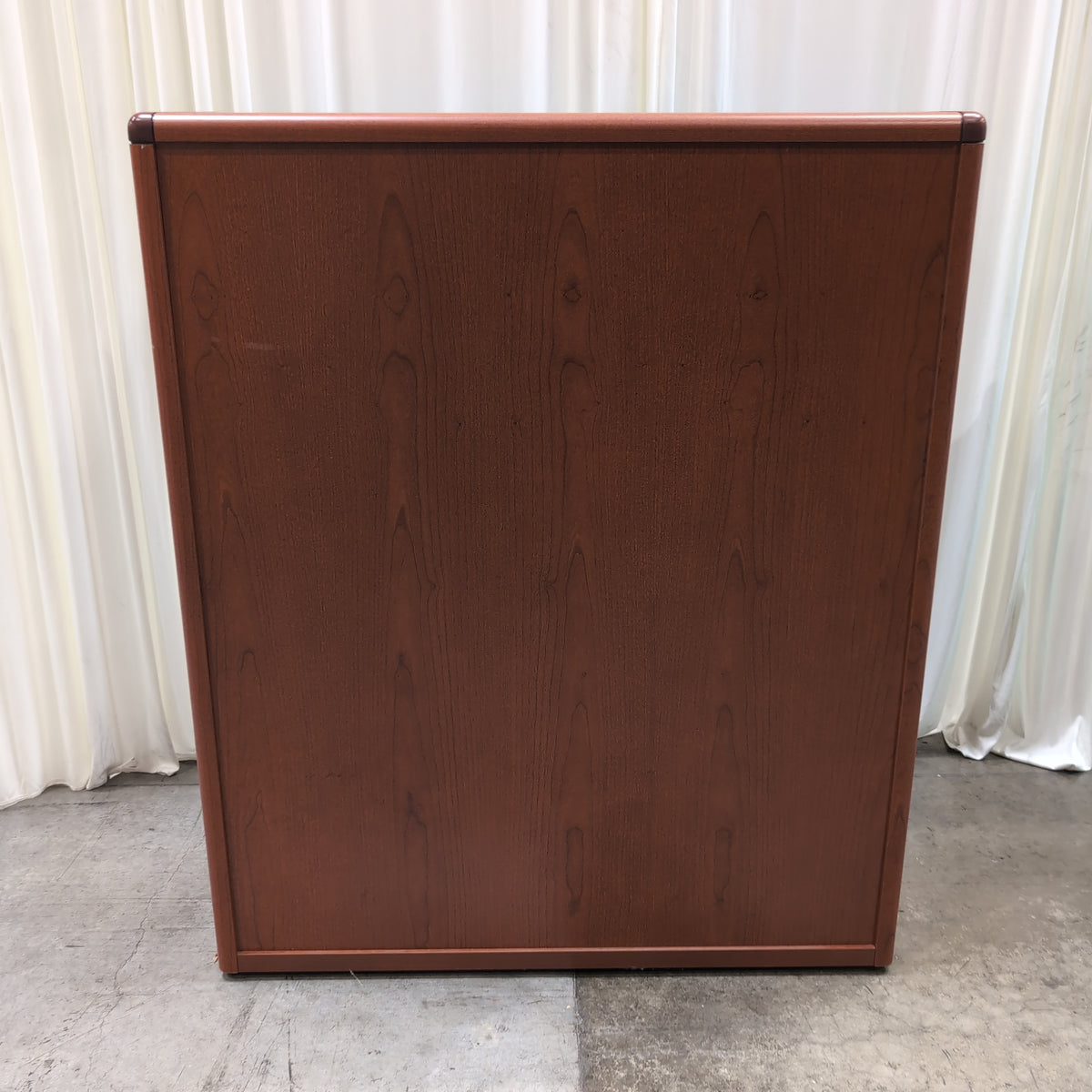Simple Three-Shelf Bookcase in Cherry Finish Wood