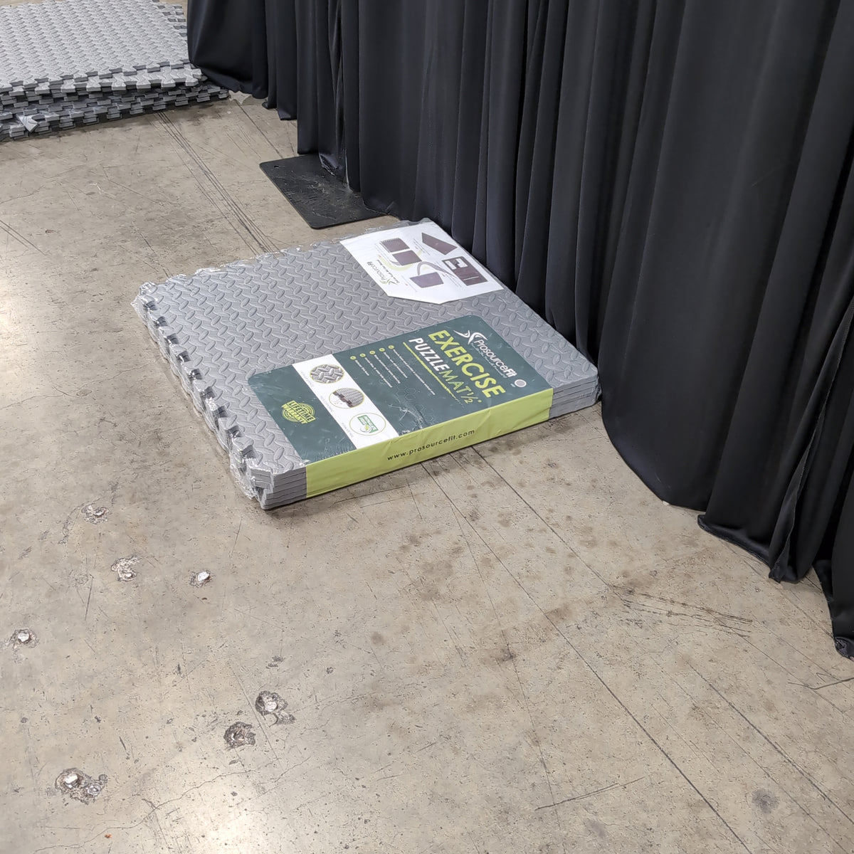 ProsourceFit Grey Interlocking Exercise Puzzle Mat in EVA Foam