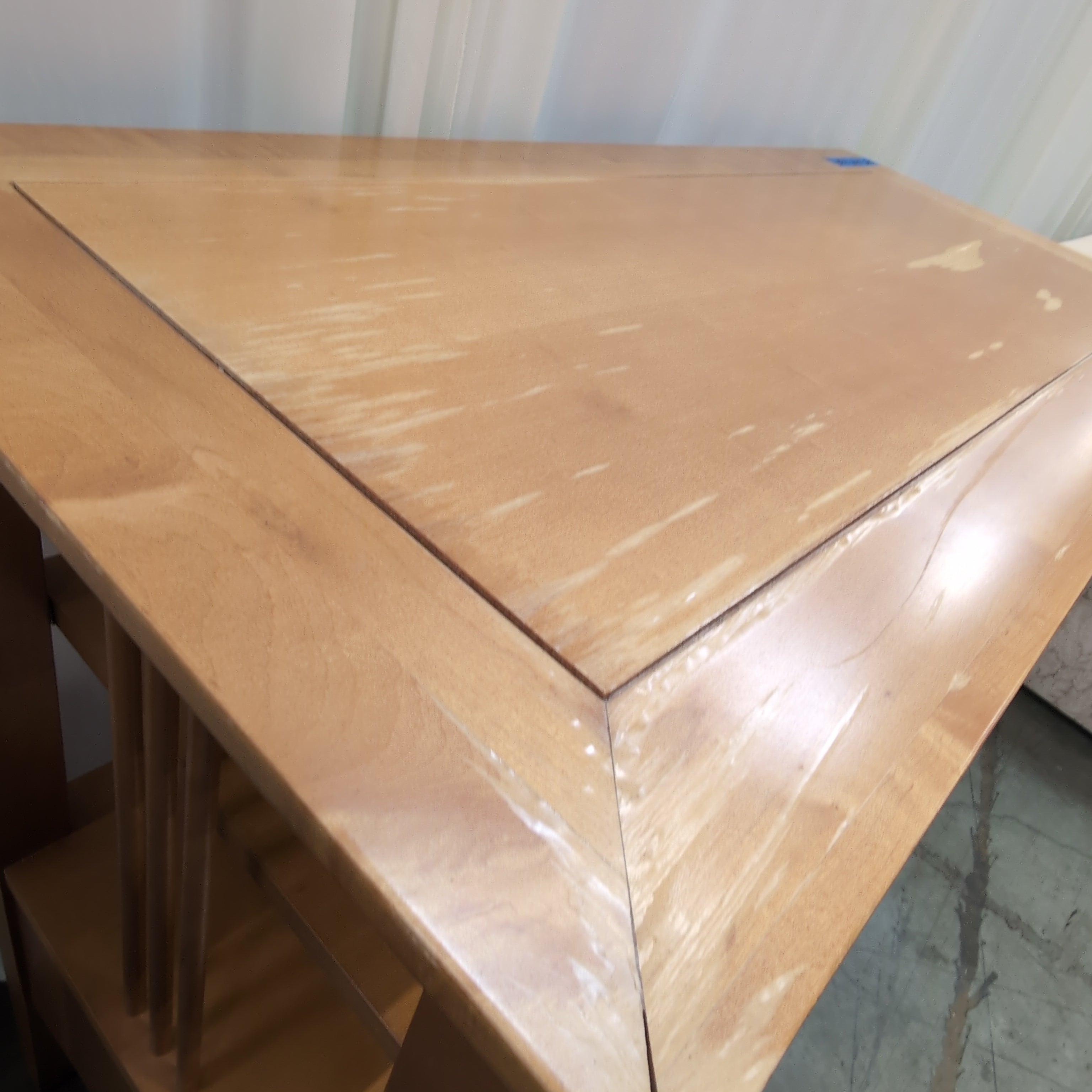 Natural Tone Wood Bar Cabinet with Wine Rack