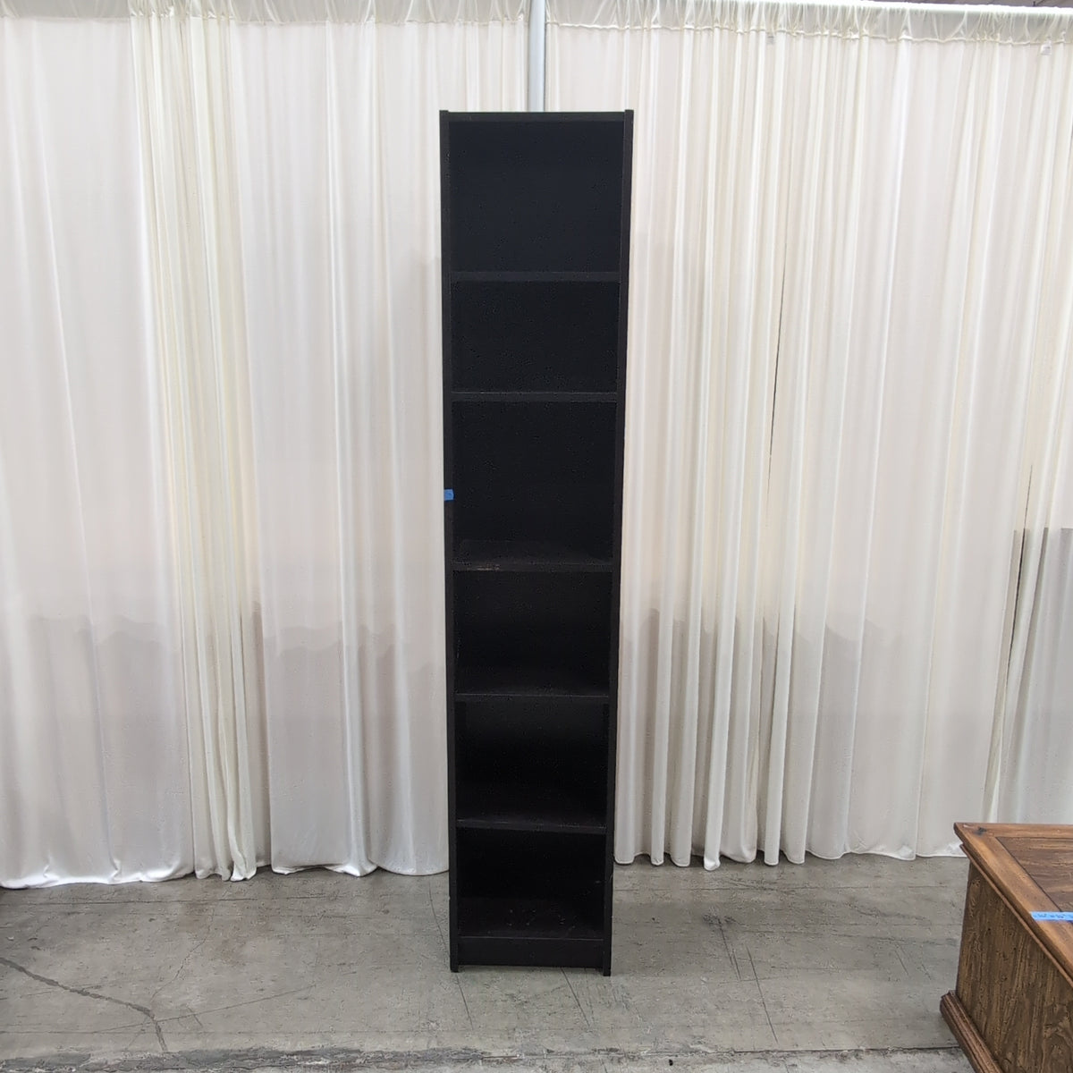 Tall Black Multi-Shelf Bookcase