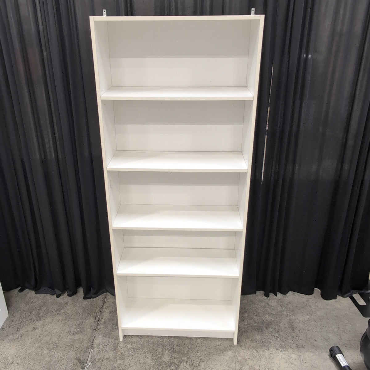 White Five-Shelf Storage Bookcase