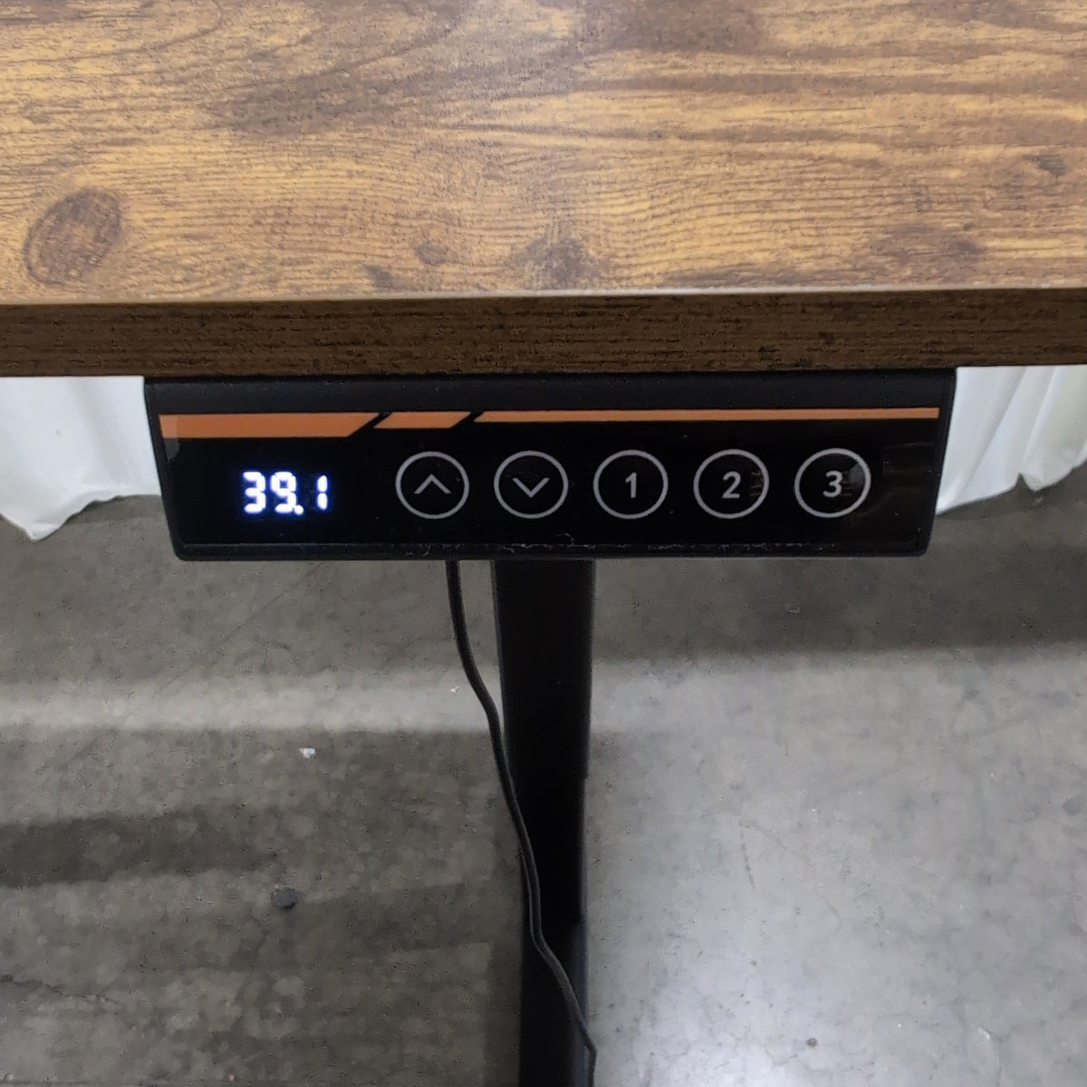 Rustic Brown Laminate Adjustable Height Desk