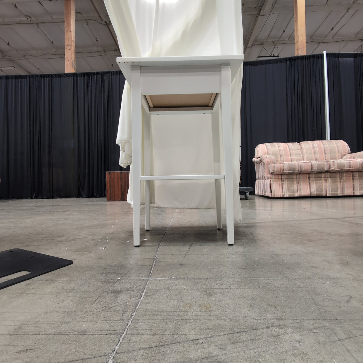 White Wood Nightstand with one drawer