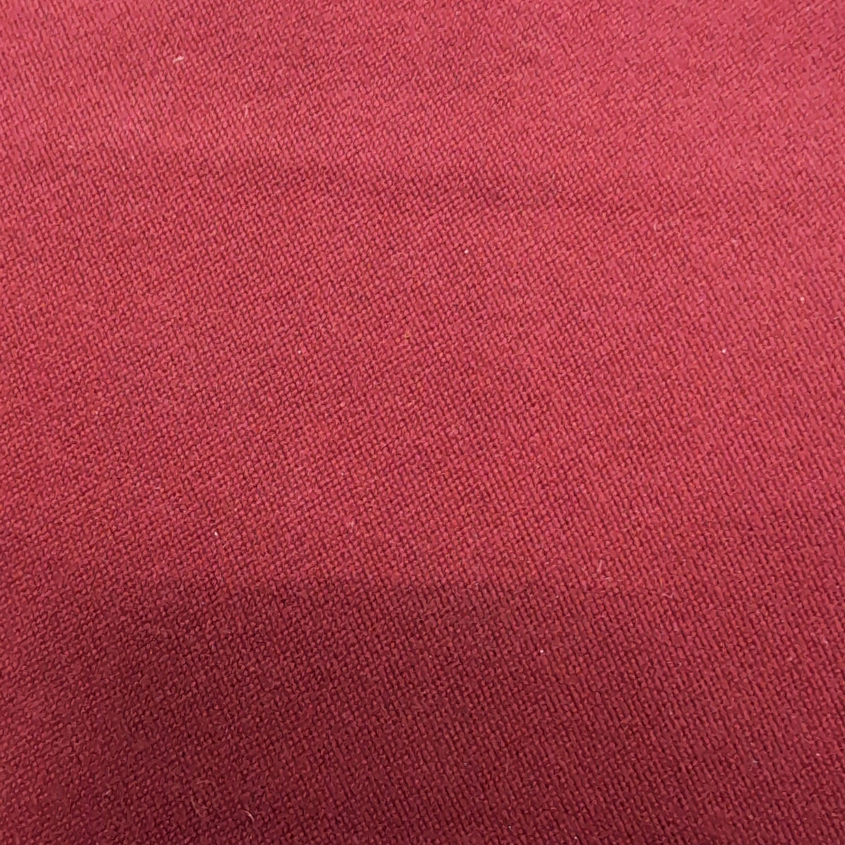 Red Fabric Upholstered Two-Cushion Couch
