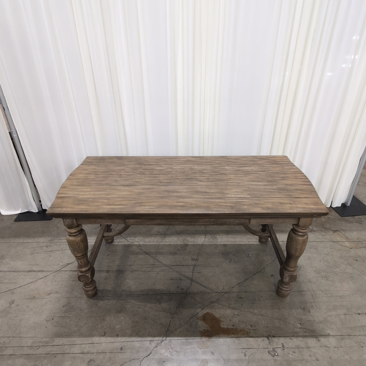 Farmhouse Style Wood Desk with Turned Legs