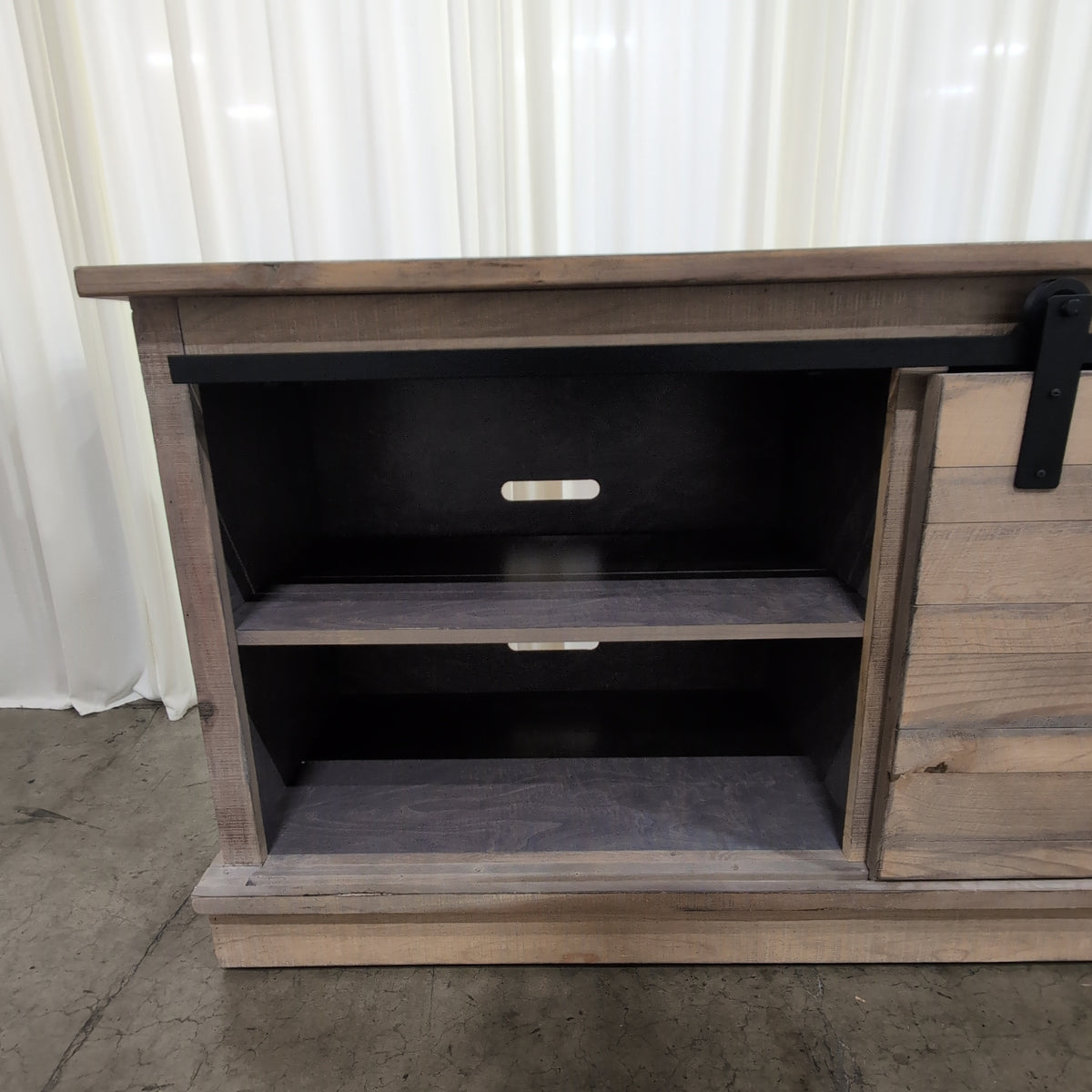 Light Wood Farmhouse Style Dresser with Barn Door
