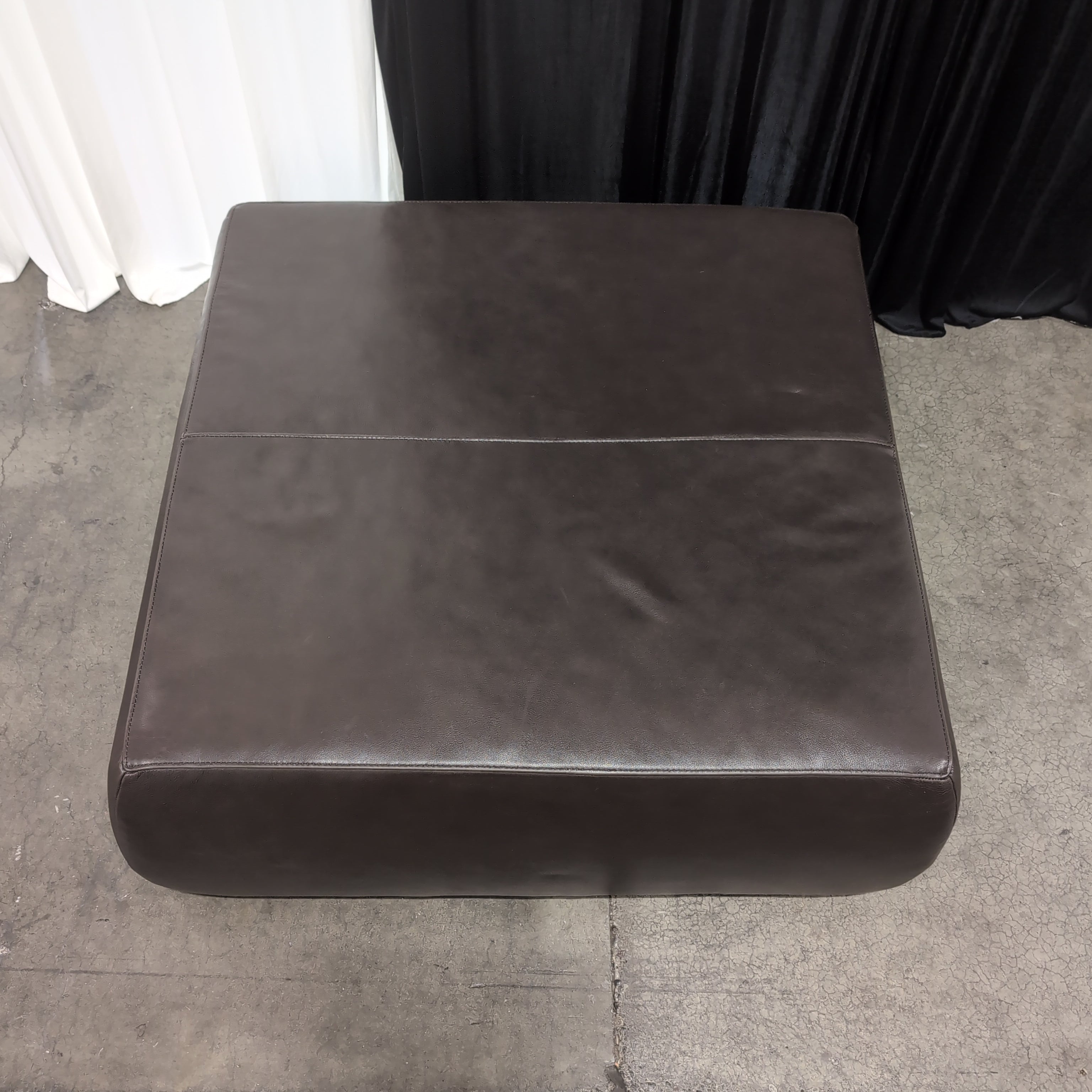 Room &board Brown Faux Leather Ottoman