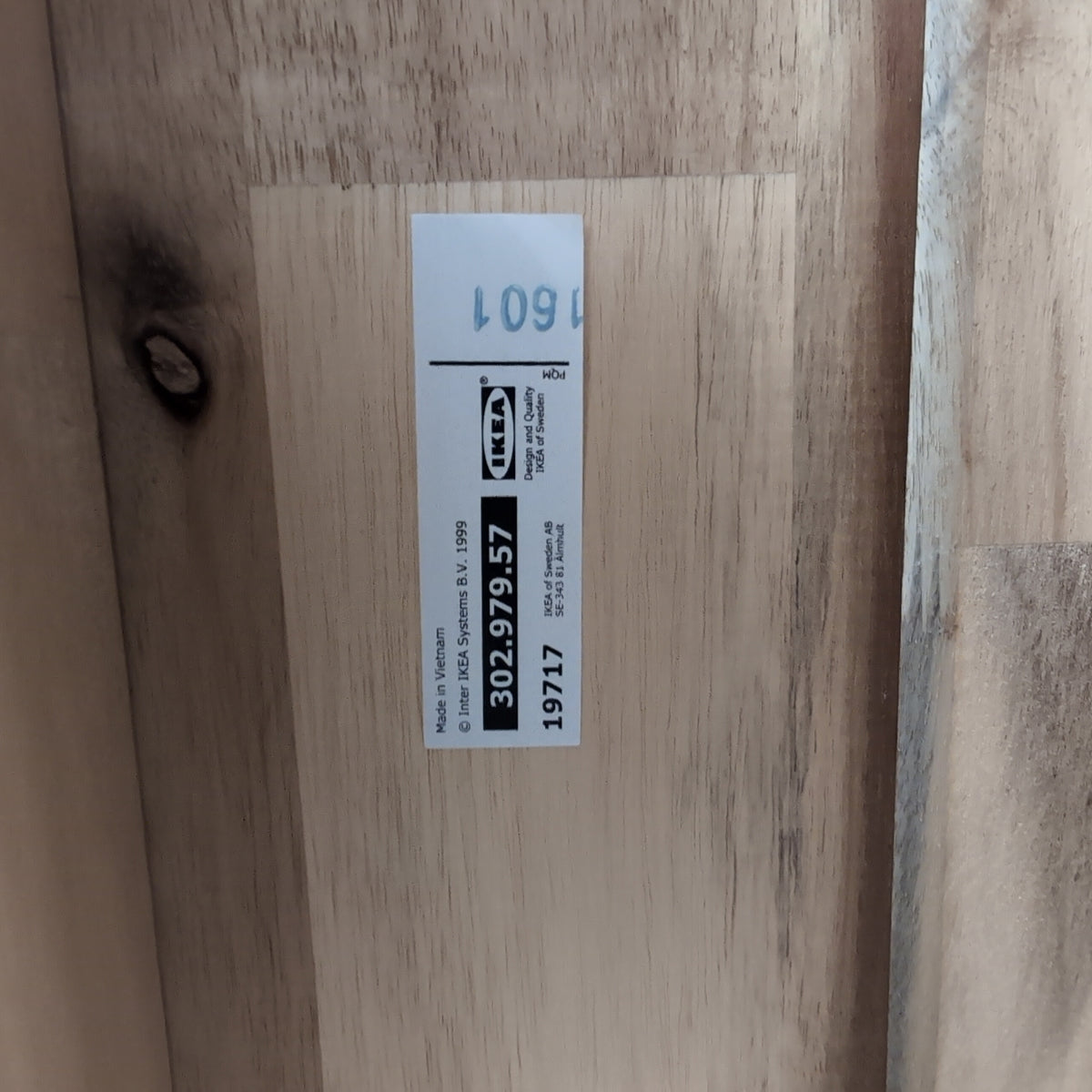 Light Wood Plank Top Bench