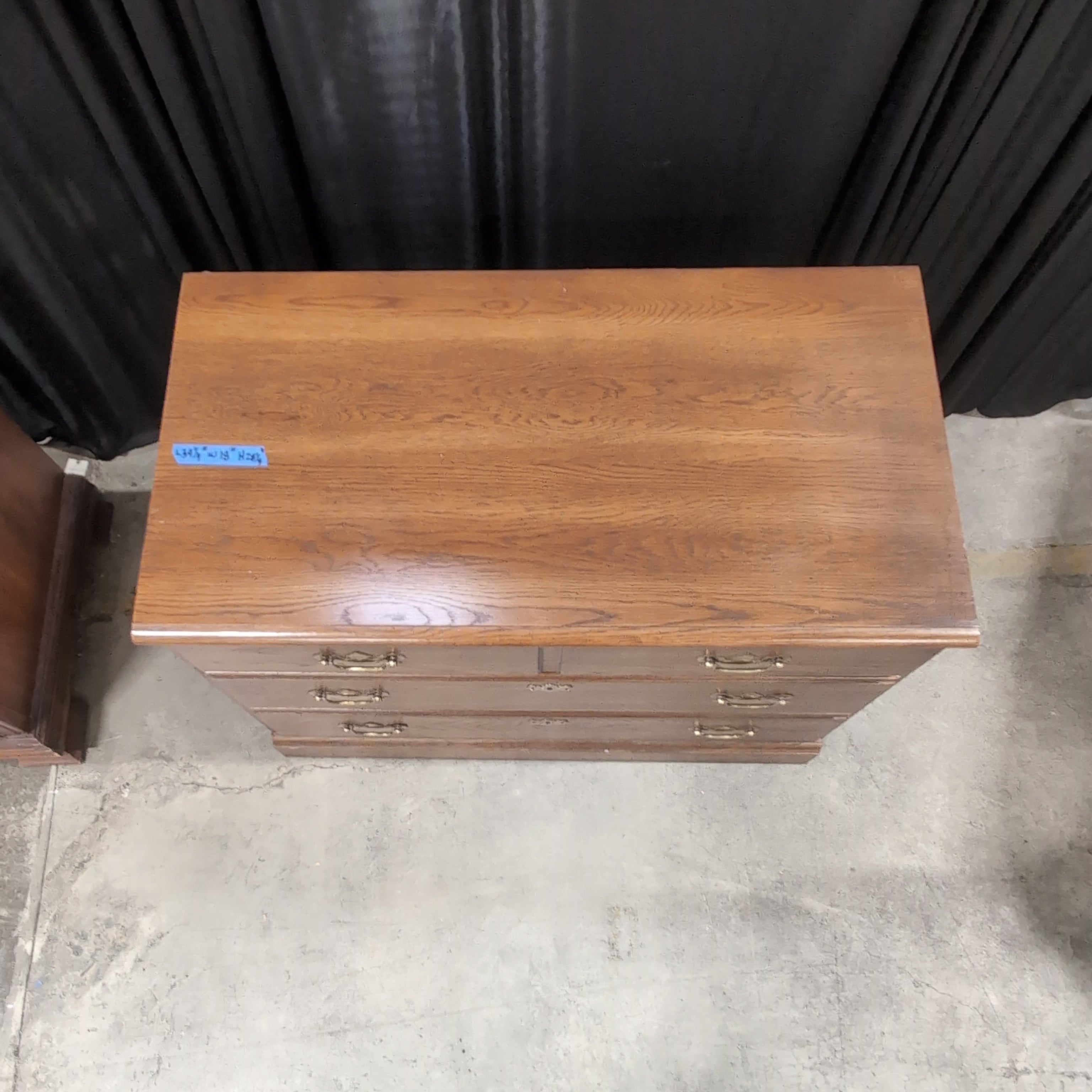 Medium Brown Wood TV Stand with Cabinet Doors