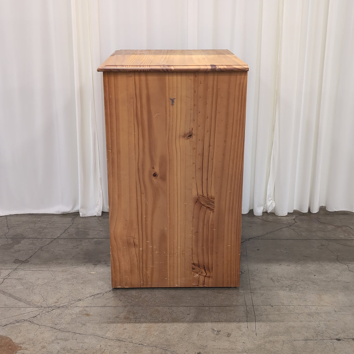 Honey Pine Wood Single Drawer Nightstand