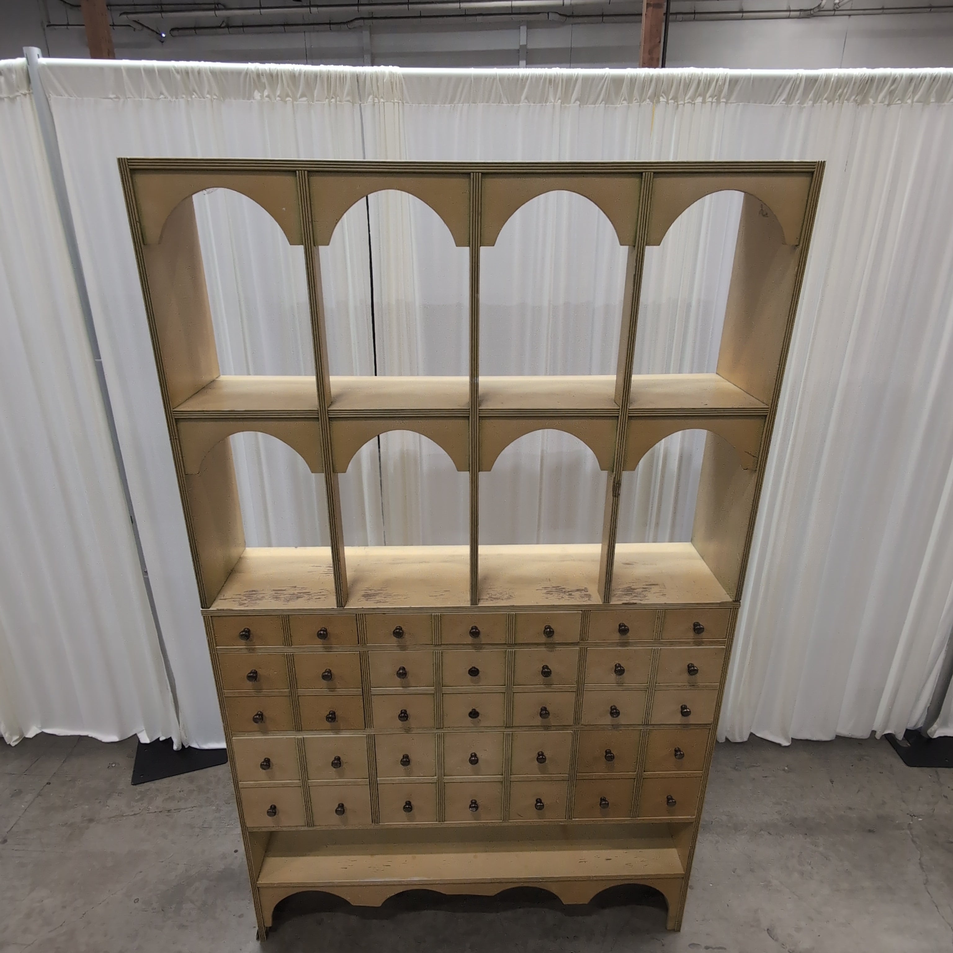 Honey Wood Multi-Drawer Apothecary Dresser