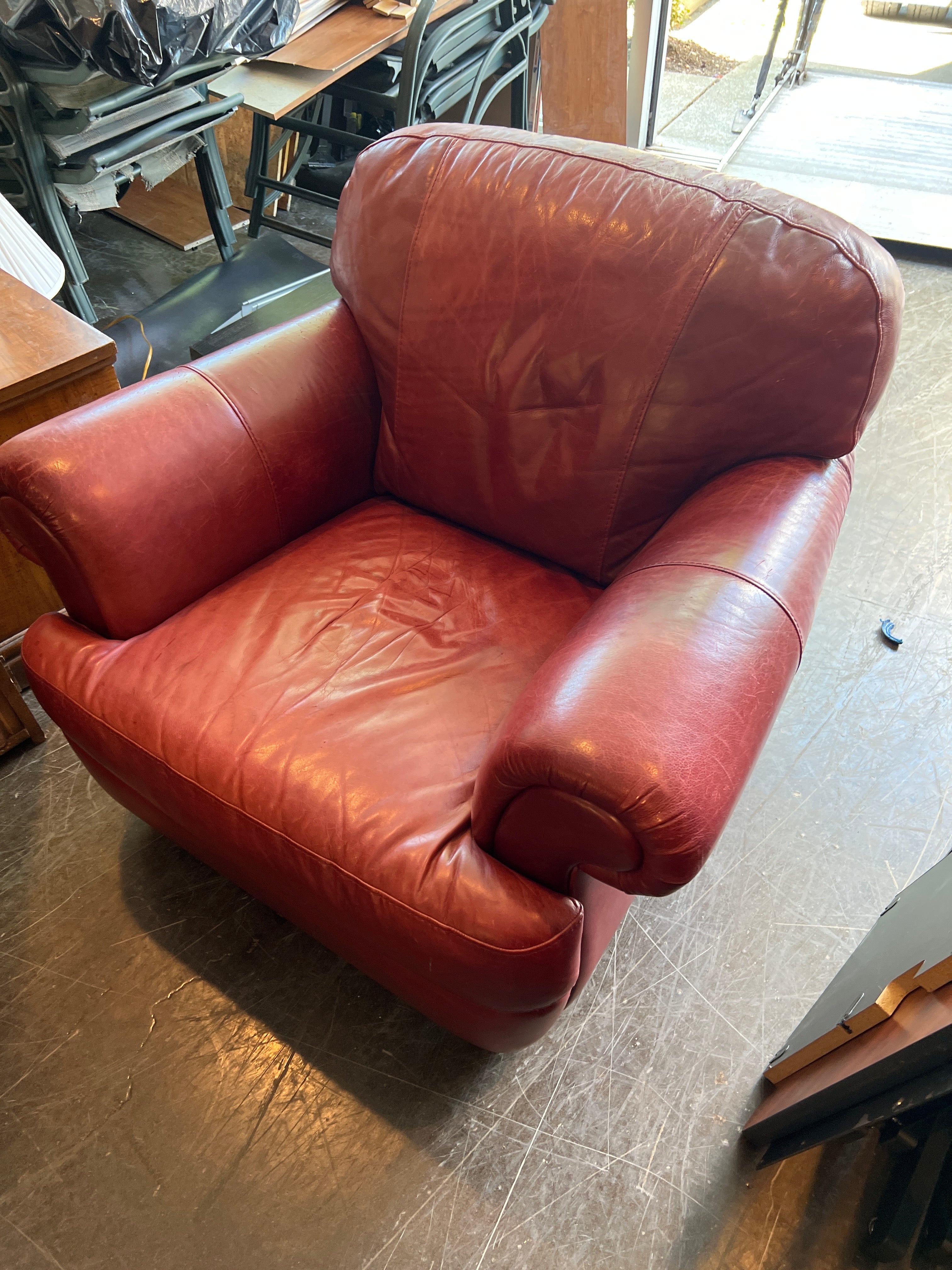 Red Leather Armchair