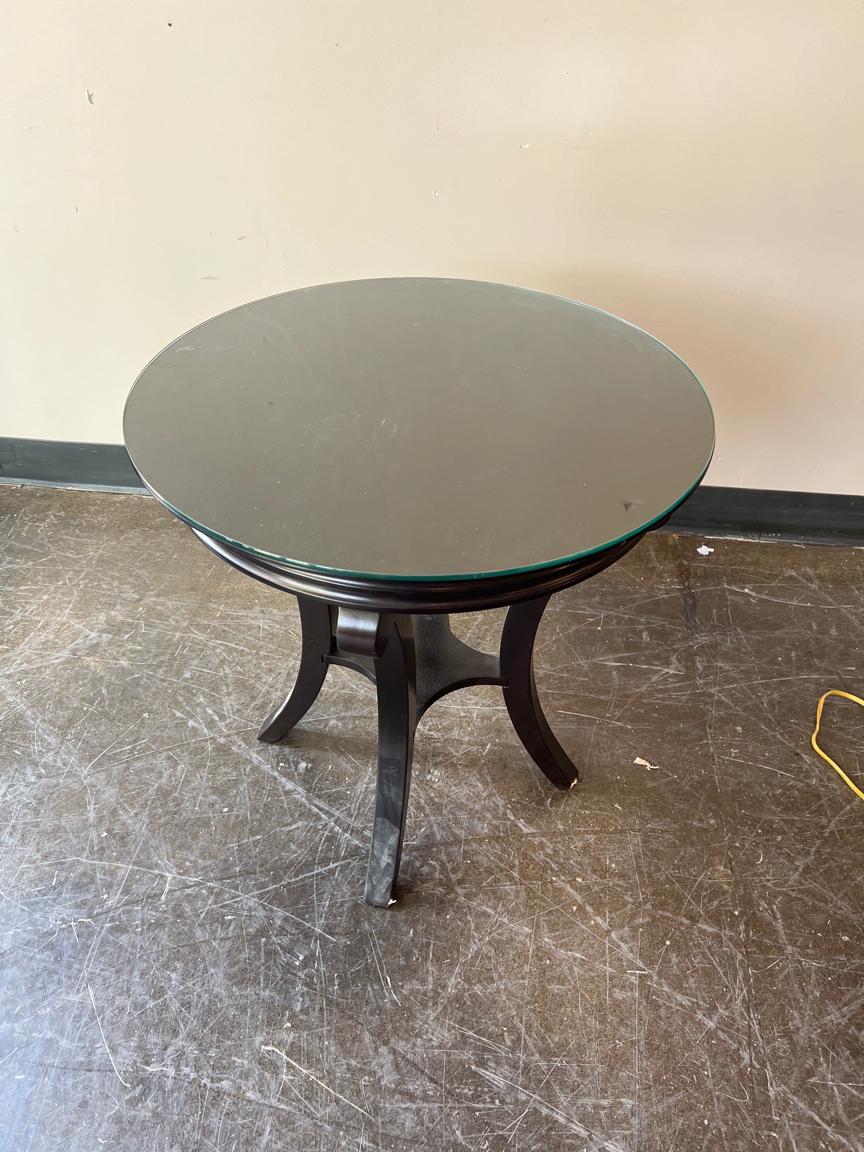 Bombay Side Table with Glass Top